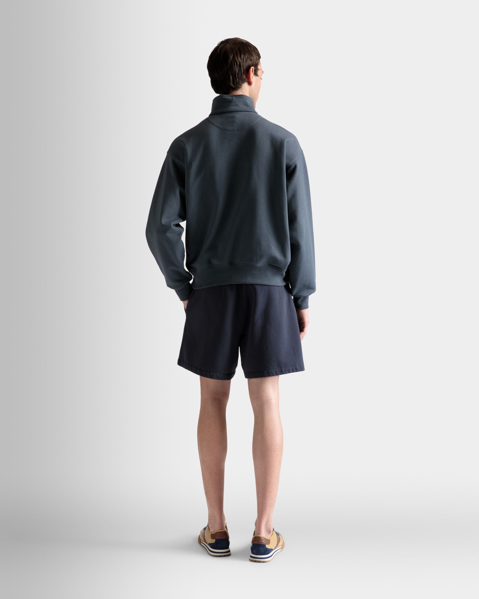 Short De Survêtement Coton Bleu Nuit - Homme - Bally - 05