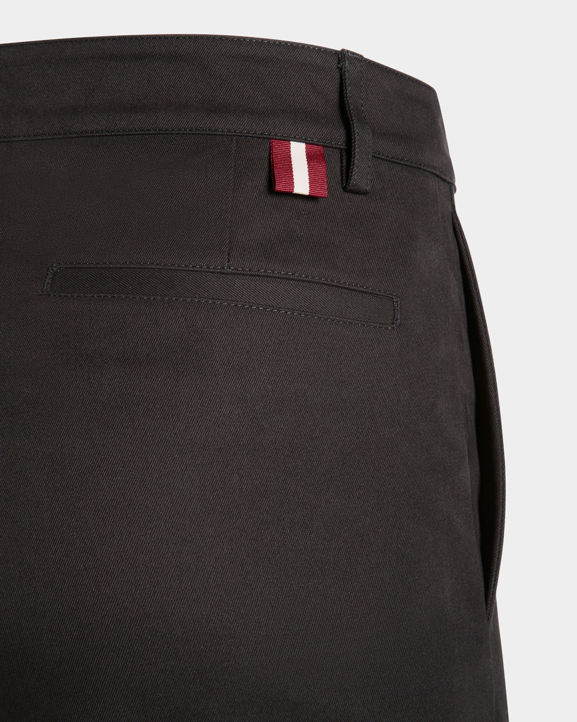 Chino Pants In Black Cotton - Men's - Bally - 04