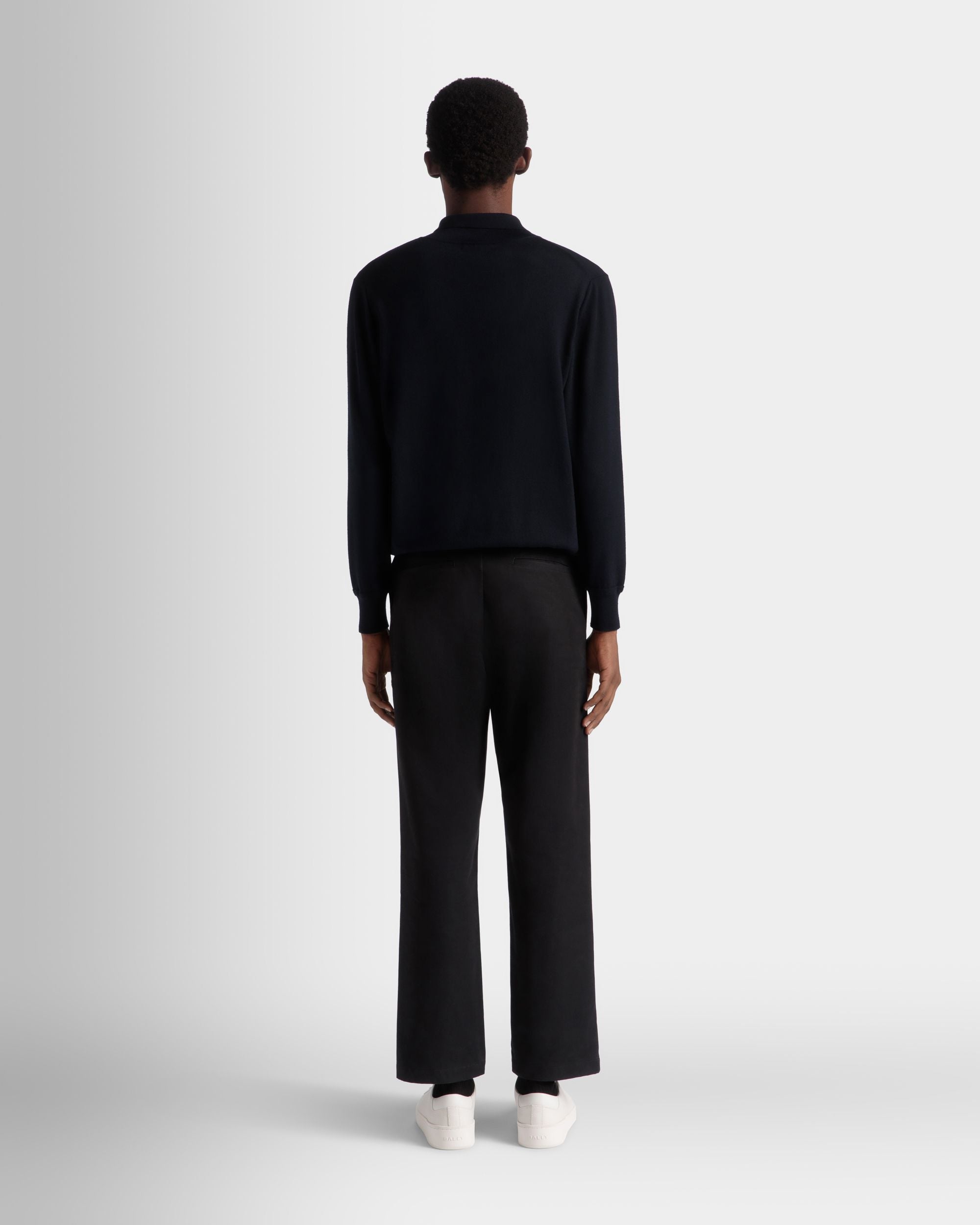 Chino Pants In Black Cotton - Men's - Bally - 06