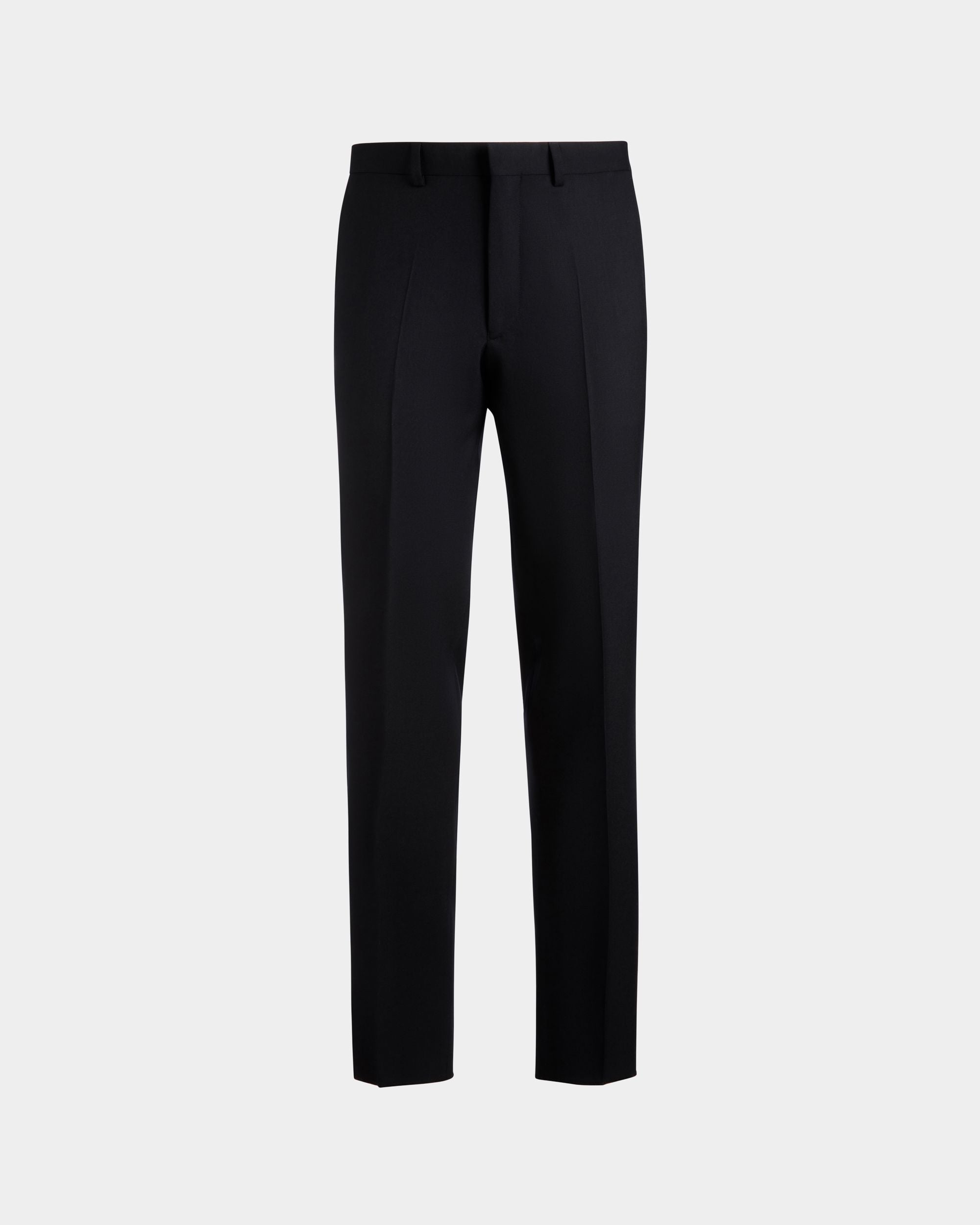 Faltenhose Aus Wolle In Navy Blue Aus Der Adrien Brody Travel-Kollektion - Herren - Bally - 01