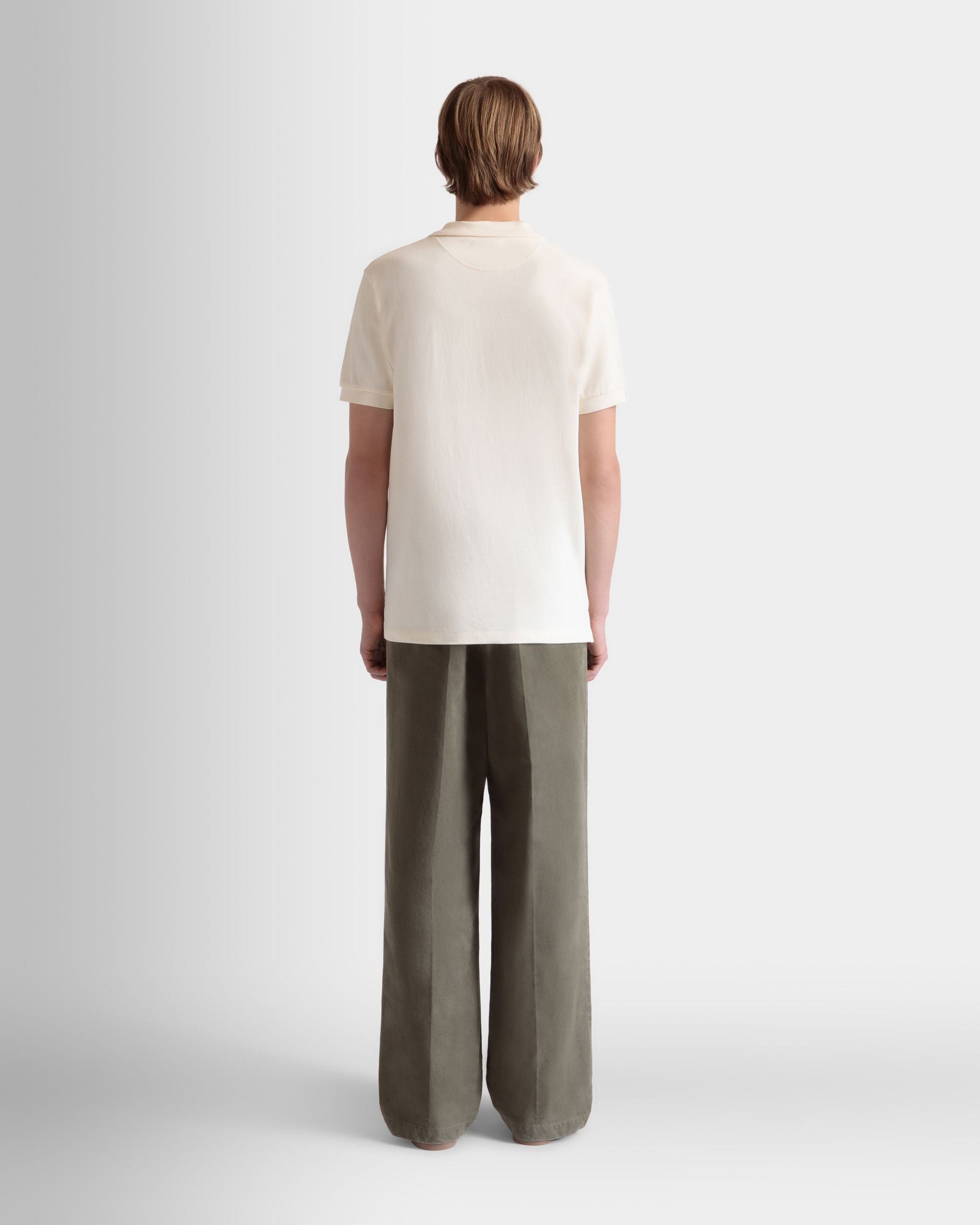 Pantalon À Pinces Classique Pour Homme En Coton Military Green - Homme - Bally - 06