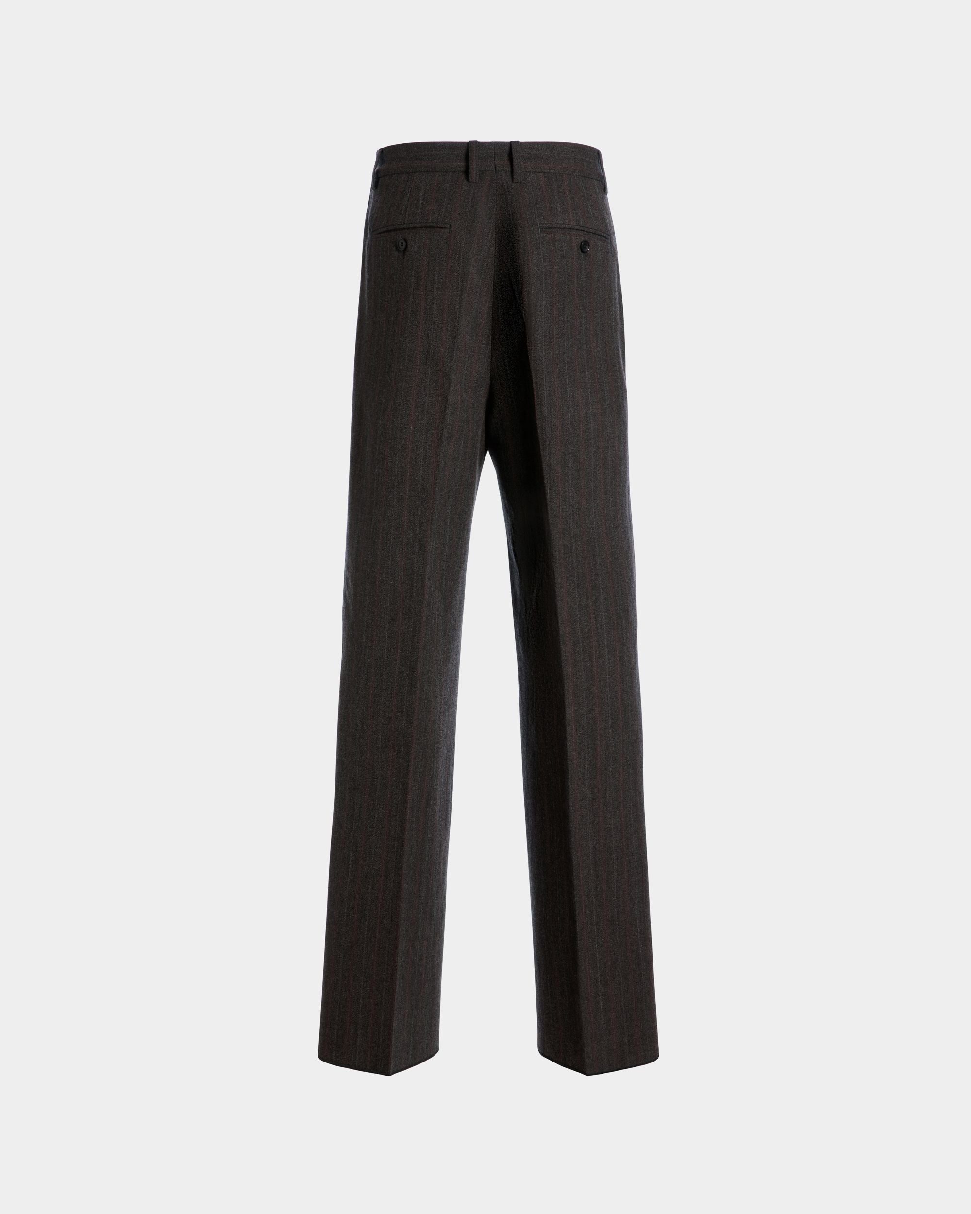 Maßgeschneiderte Hose Mit Nadelstreifenmuster Aus Grauer Wollmischung - Homme - Bally - 03