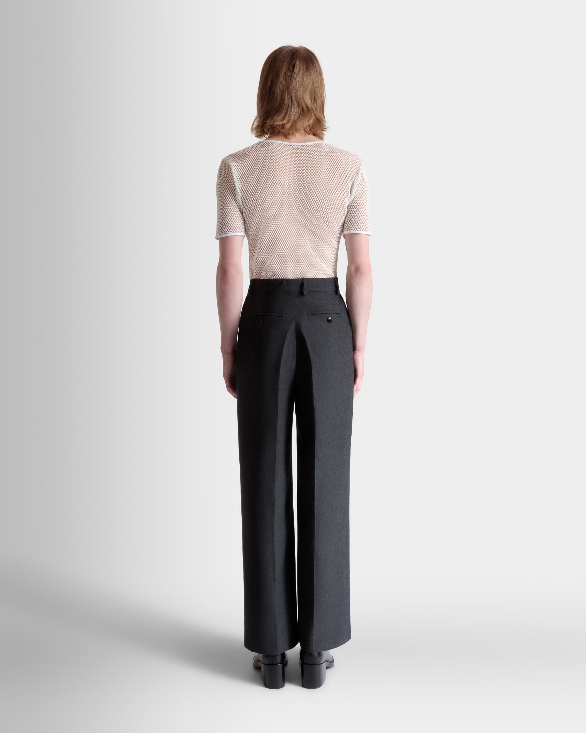 Pantalone In Misto Lana Grigio Mélange - Uomo - Bally - 06