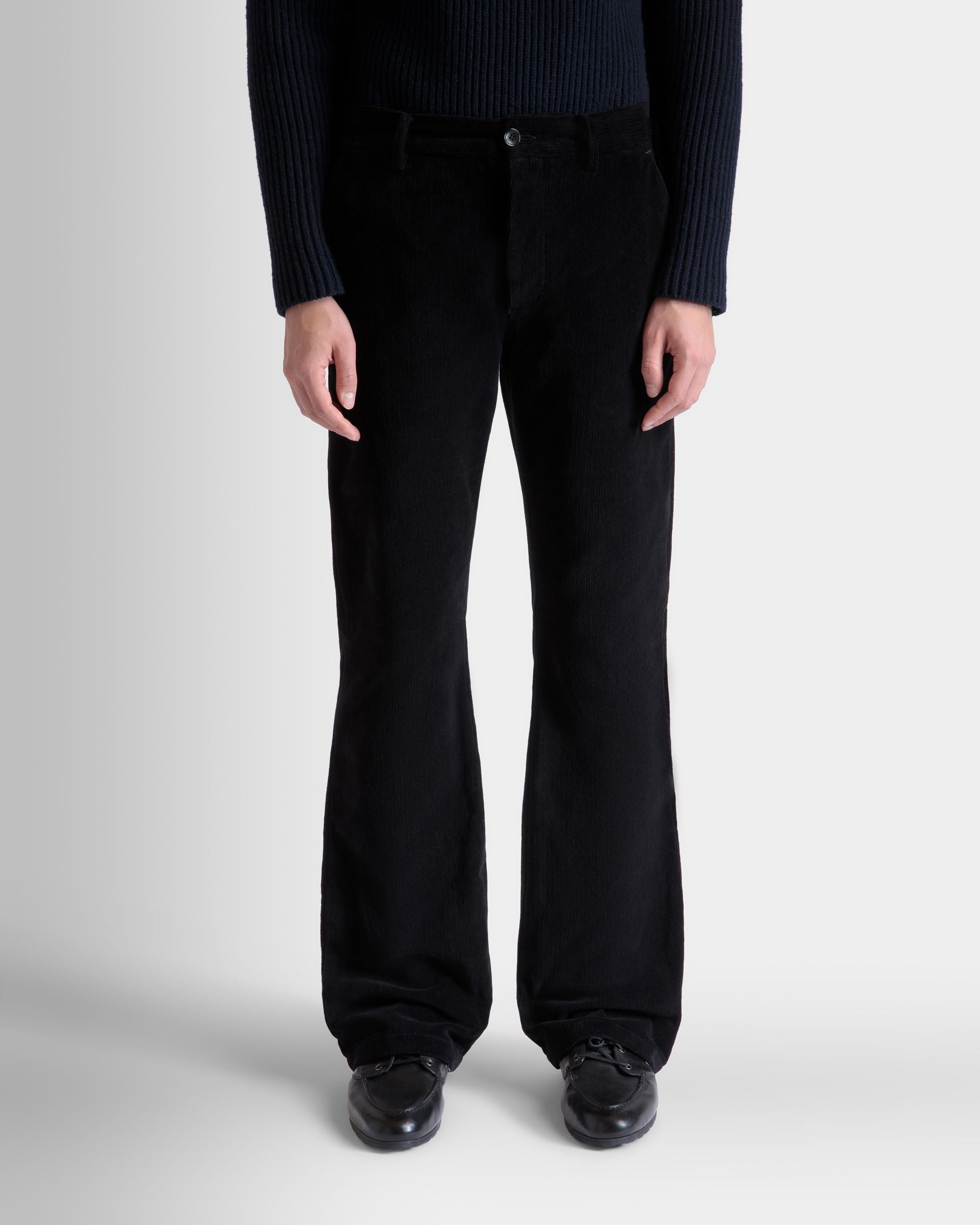 Schlaghose Aus Schwarzem Baumwollcord - Herren - Bally - 03