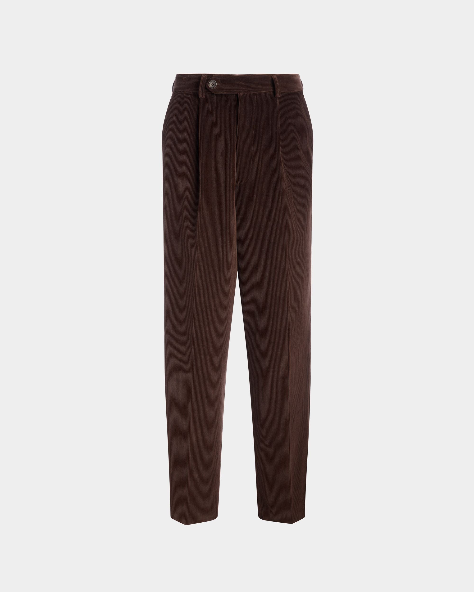 Winter Capsule Faltenhose Aus Baumwollcord In Ebenholzschwarz - Herren - Bally - 01