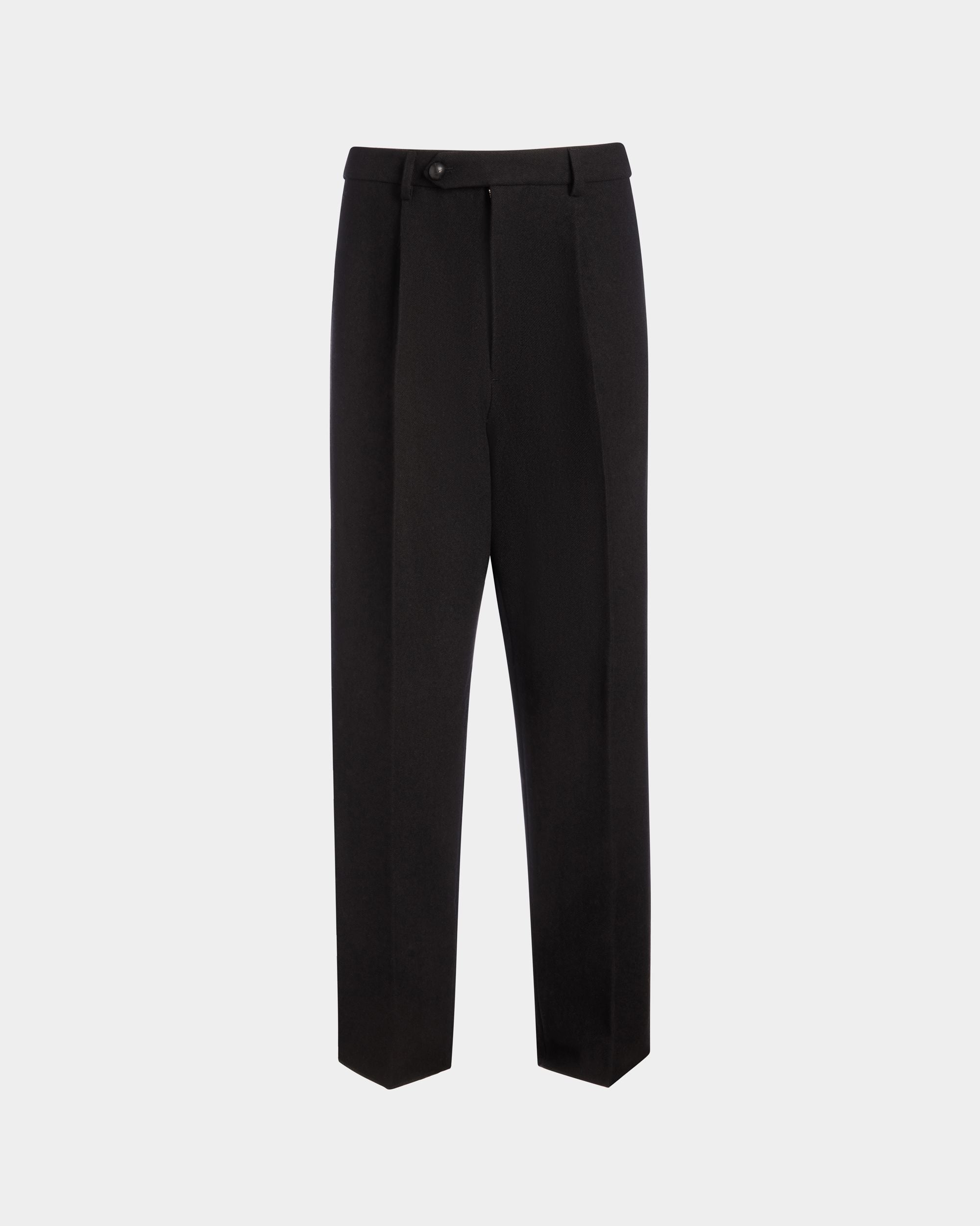 Winter Capsule Bundfaltenhose Aus Wollmix In Schwarz - Homme - Bally - 01
