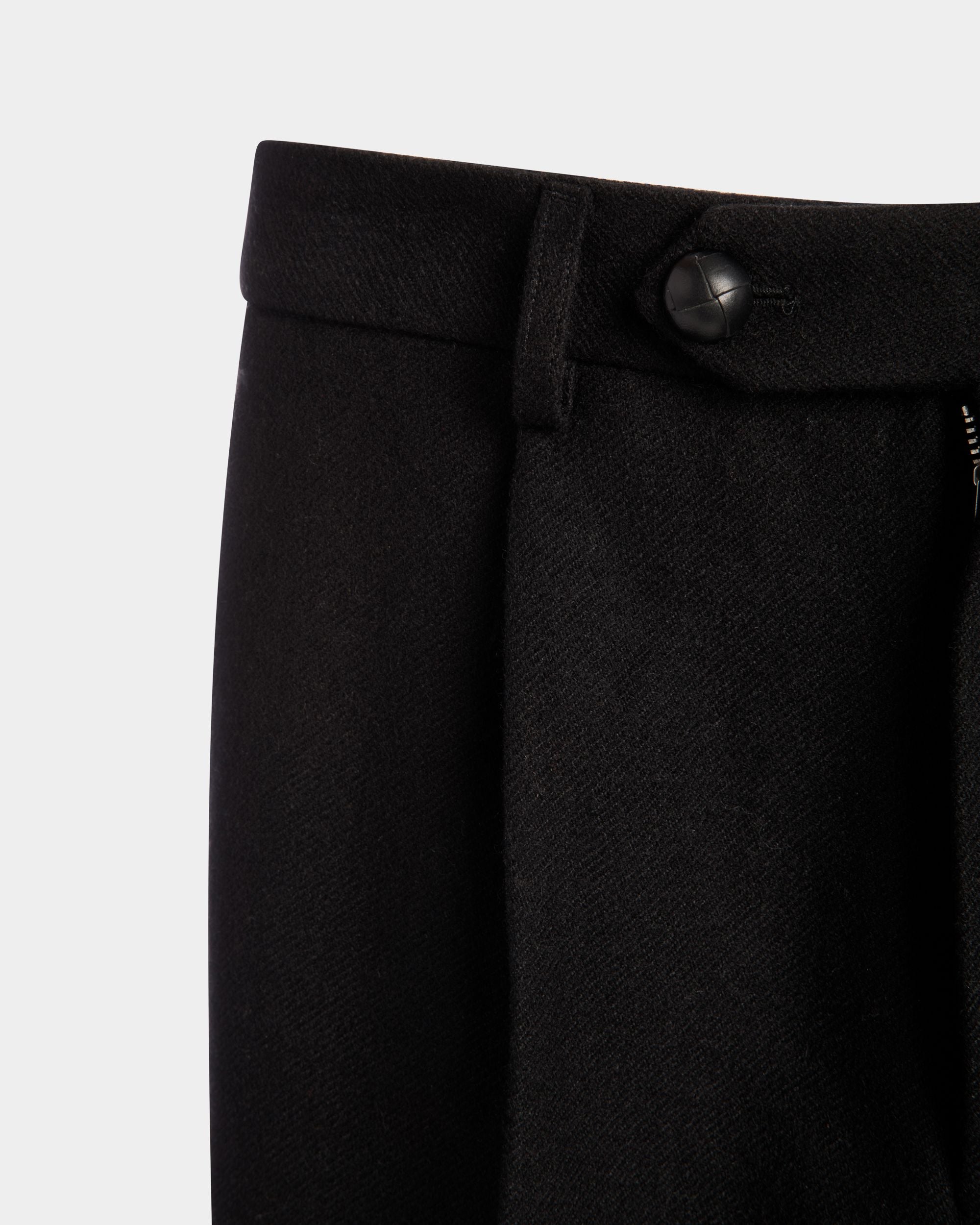 Winter Capsule Bundfaltenhose Aus Wollmix In Schwarz - Homme - Bally - 02
