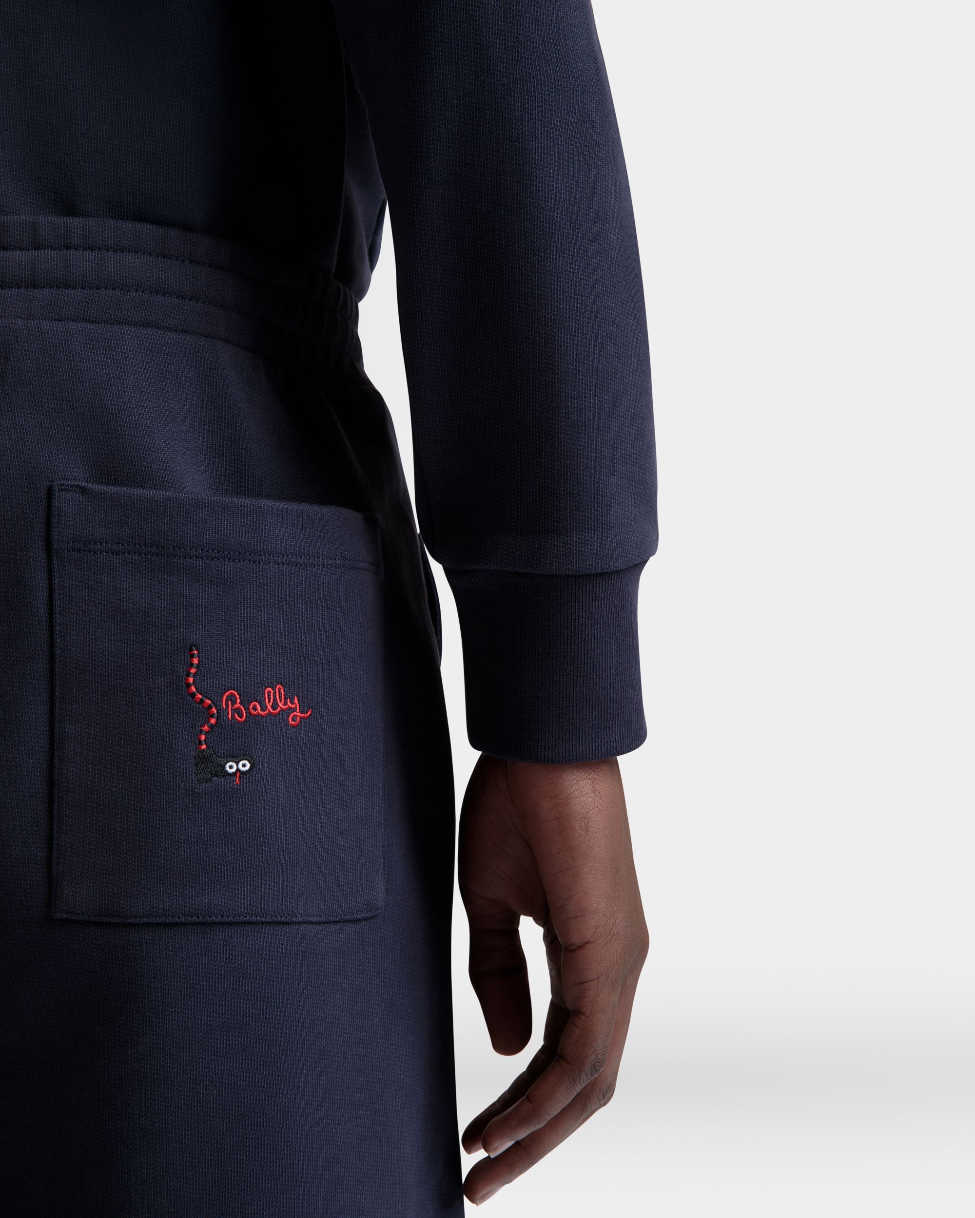 Sweatpants in Navy Blue Cotton - Men's - Bally - 03