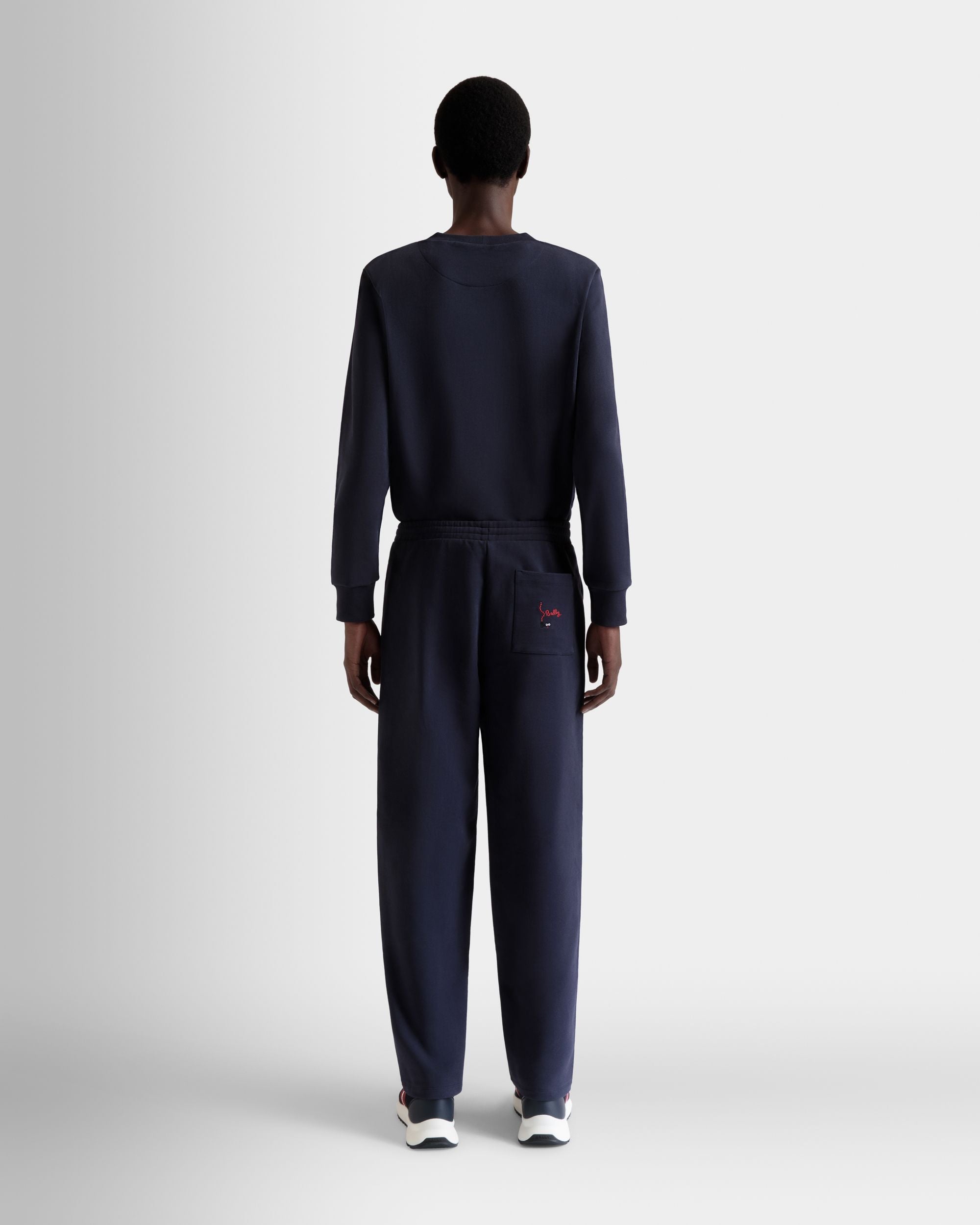 Sweatpants in Navy Blue Cotton - Men's - Bally - 06