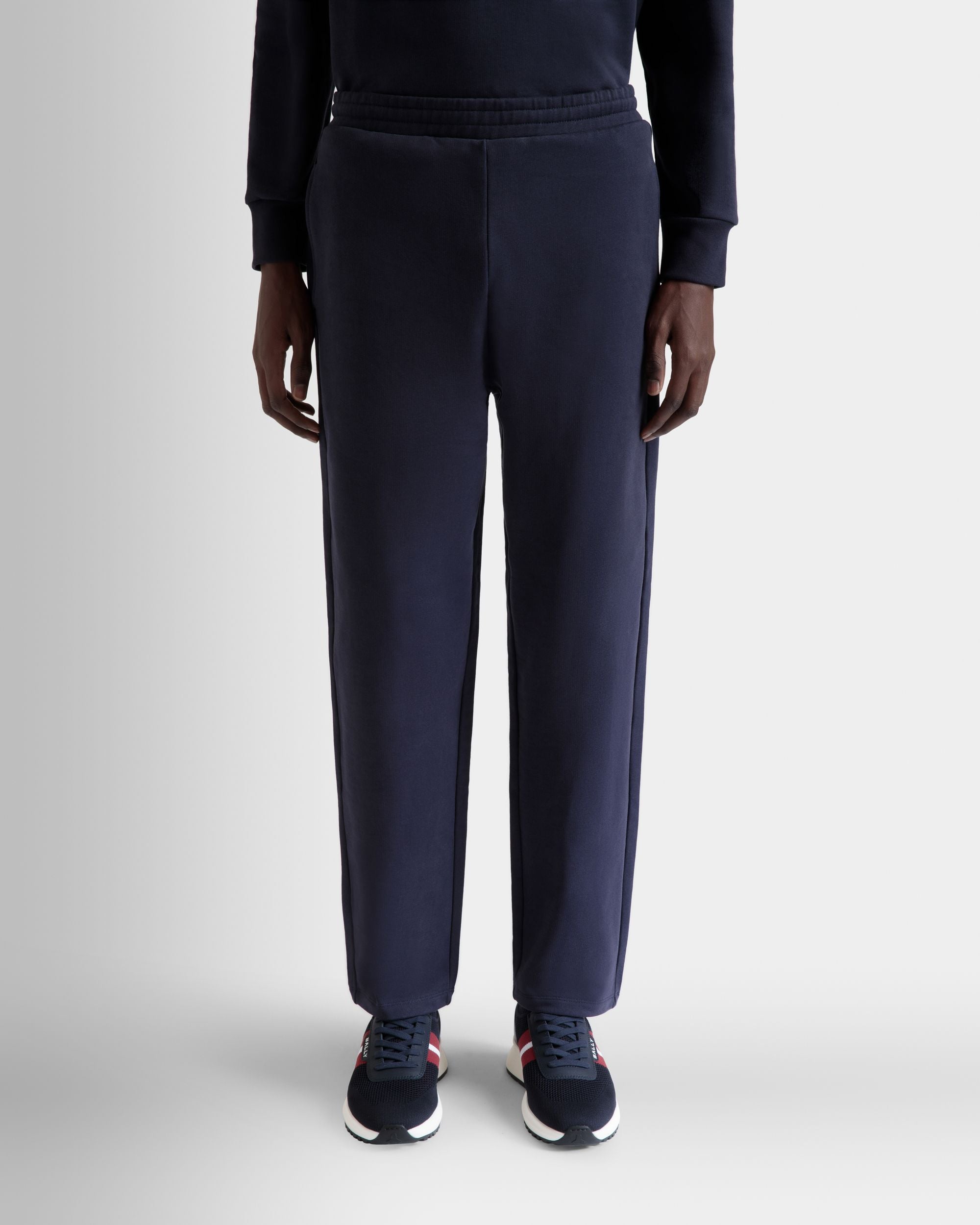 Sweatpants in Navy Blue Cotton - Men's - Bally - 08