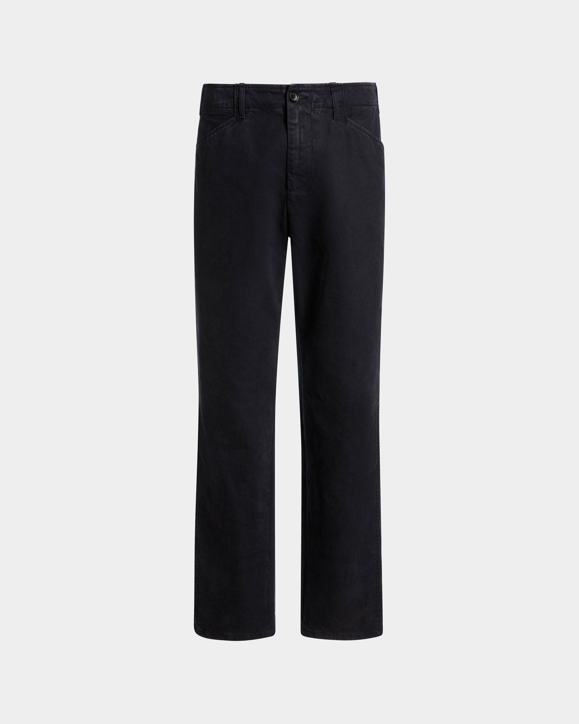 5-Pocket-Hose Aus Baumwolle In Navy Blue - Homme - Bally - 01