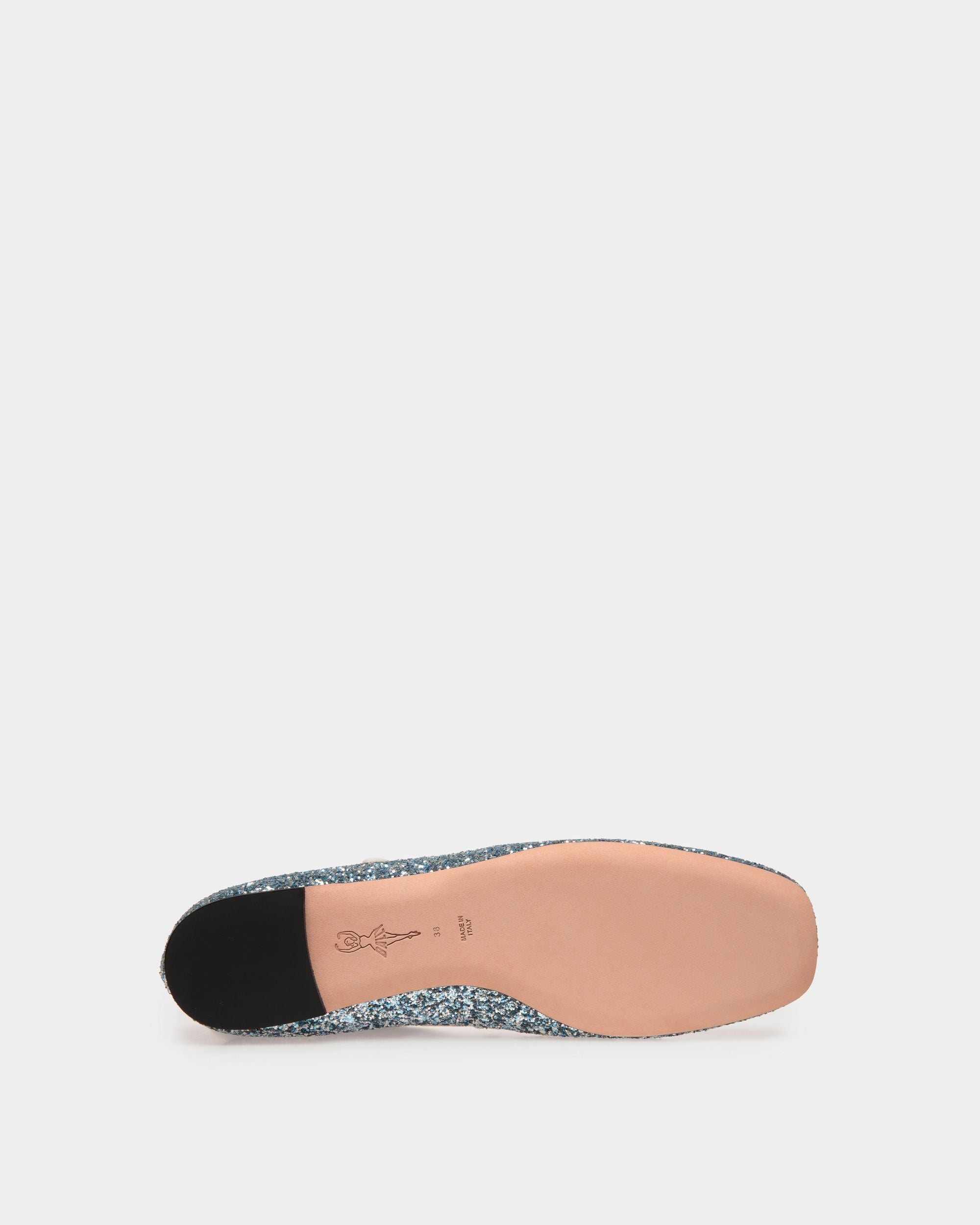 Ballyrina Flat In Light Blue Glitter - Women's - Bally - 04