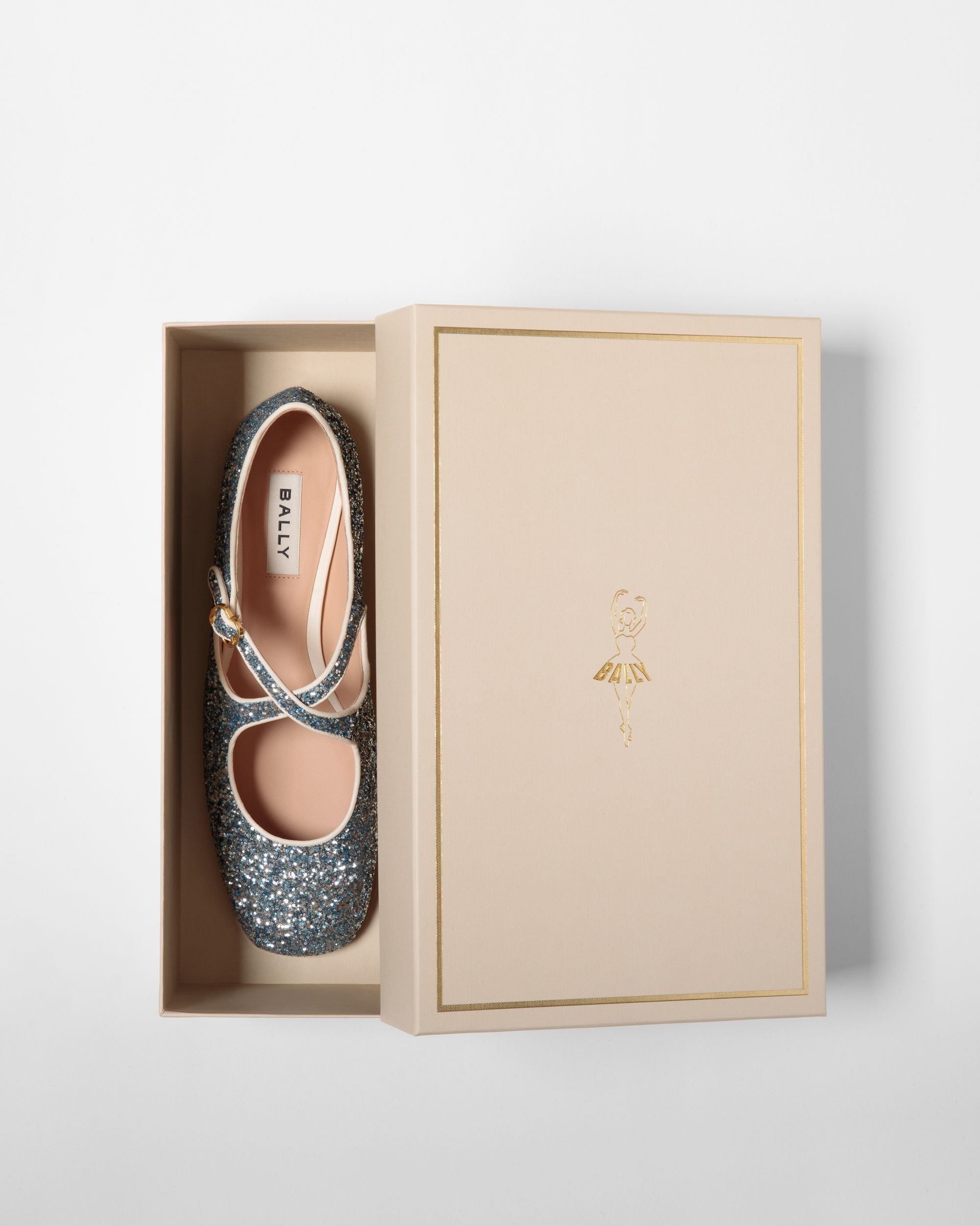 Ballyrina Flat In Light Blue Glitter - Women's - Bally - 06