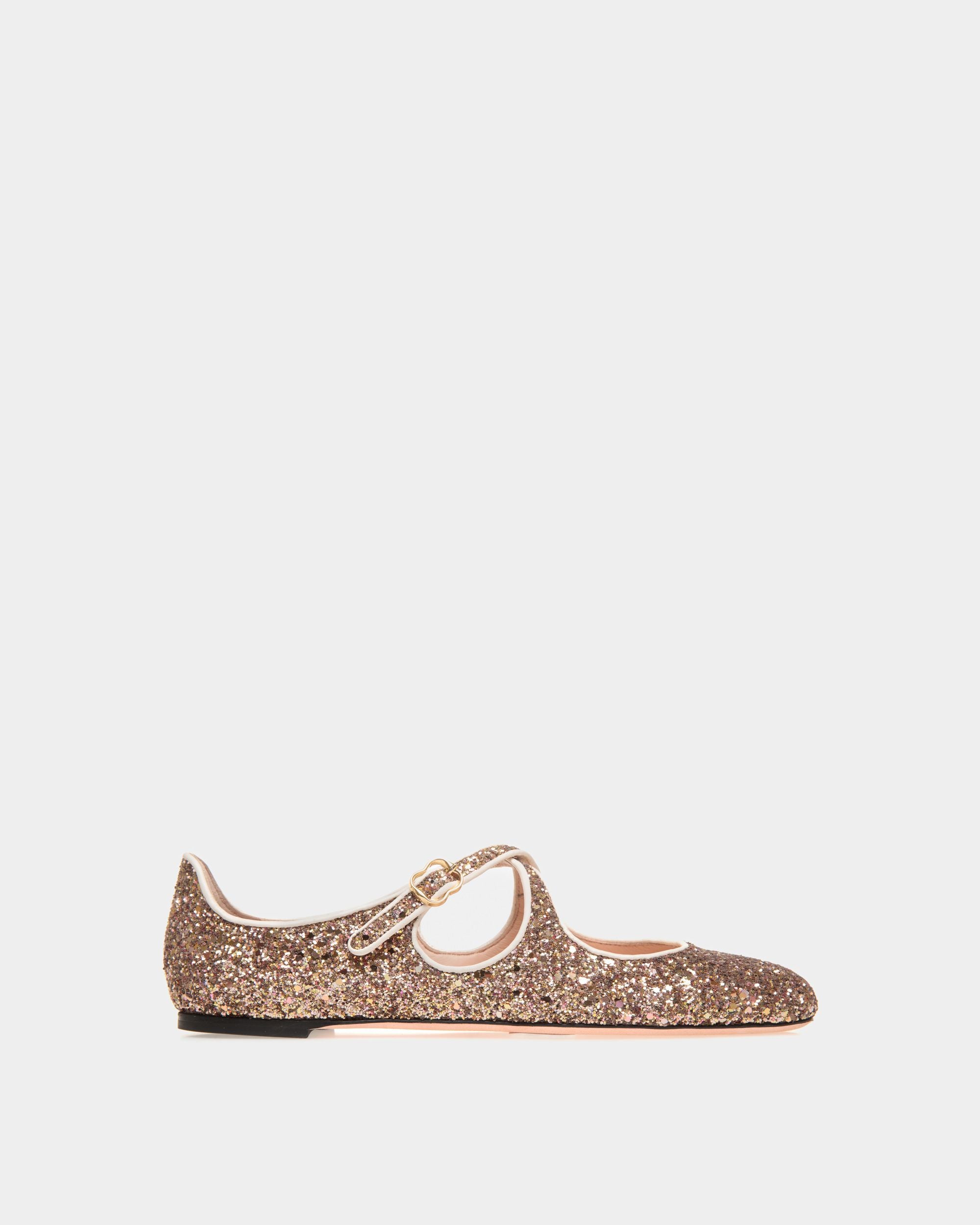 Ballyrina Flat In Bronze Glitter - Women's - Bally - 01