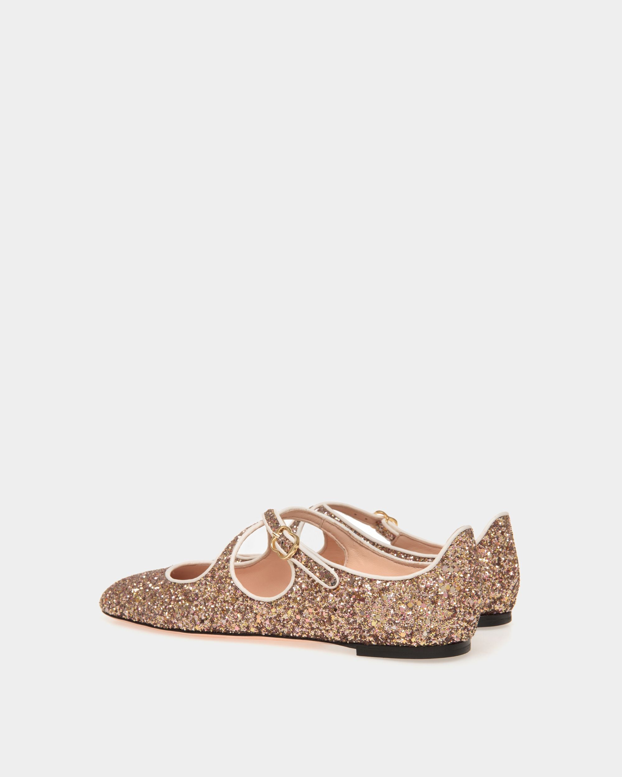 Ballyrina Flat In Bronze Glitter - Women's - Bally - 03