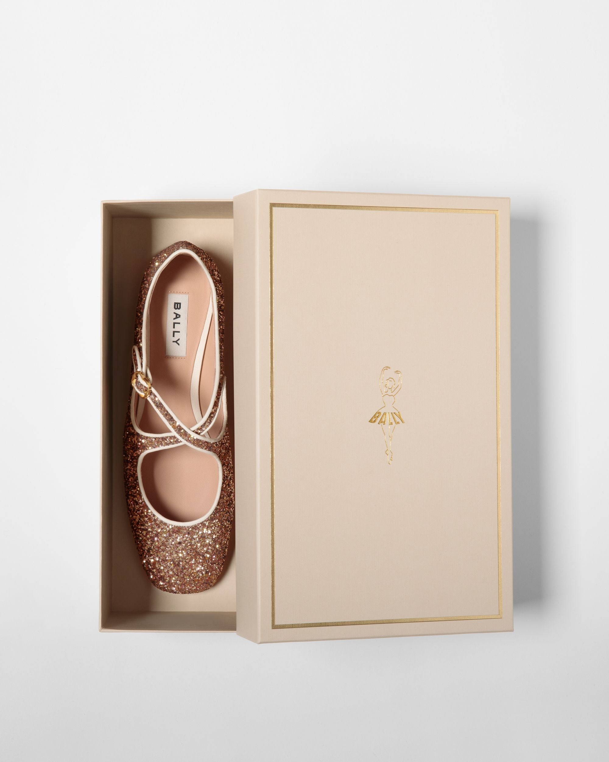 Ballyrina Flat In Bronze Glitter - Women's - Bally - 06