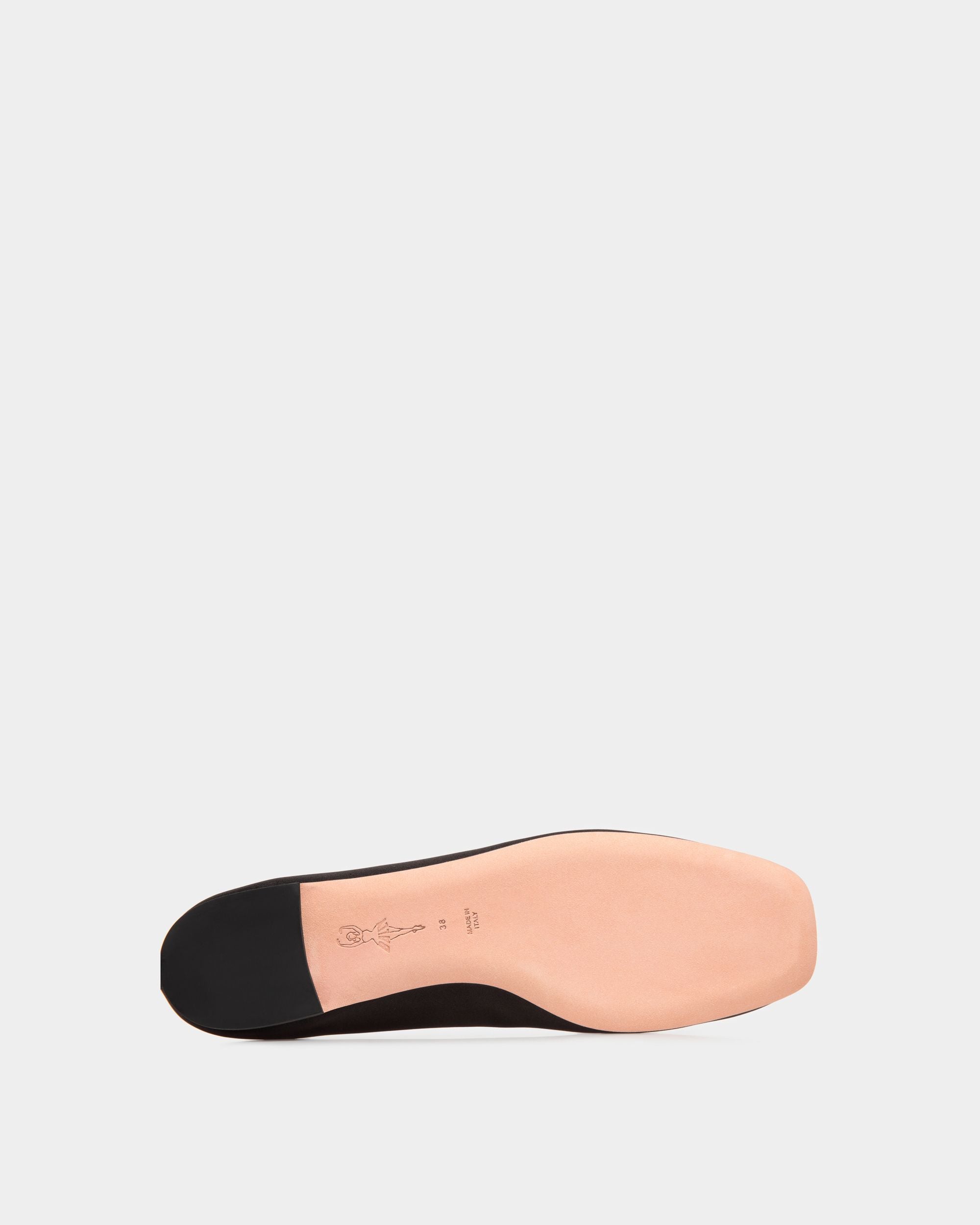 Chaussure À Talon Plat Ballyrina En Faille Noire - Femme - Bally - 04