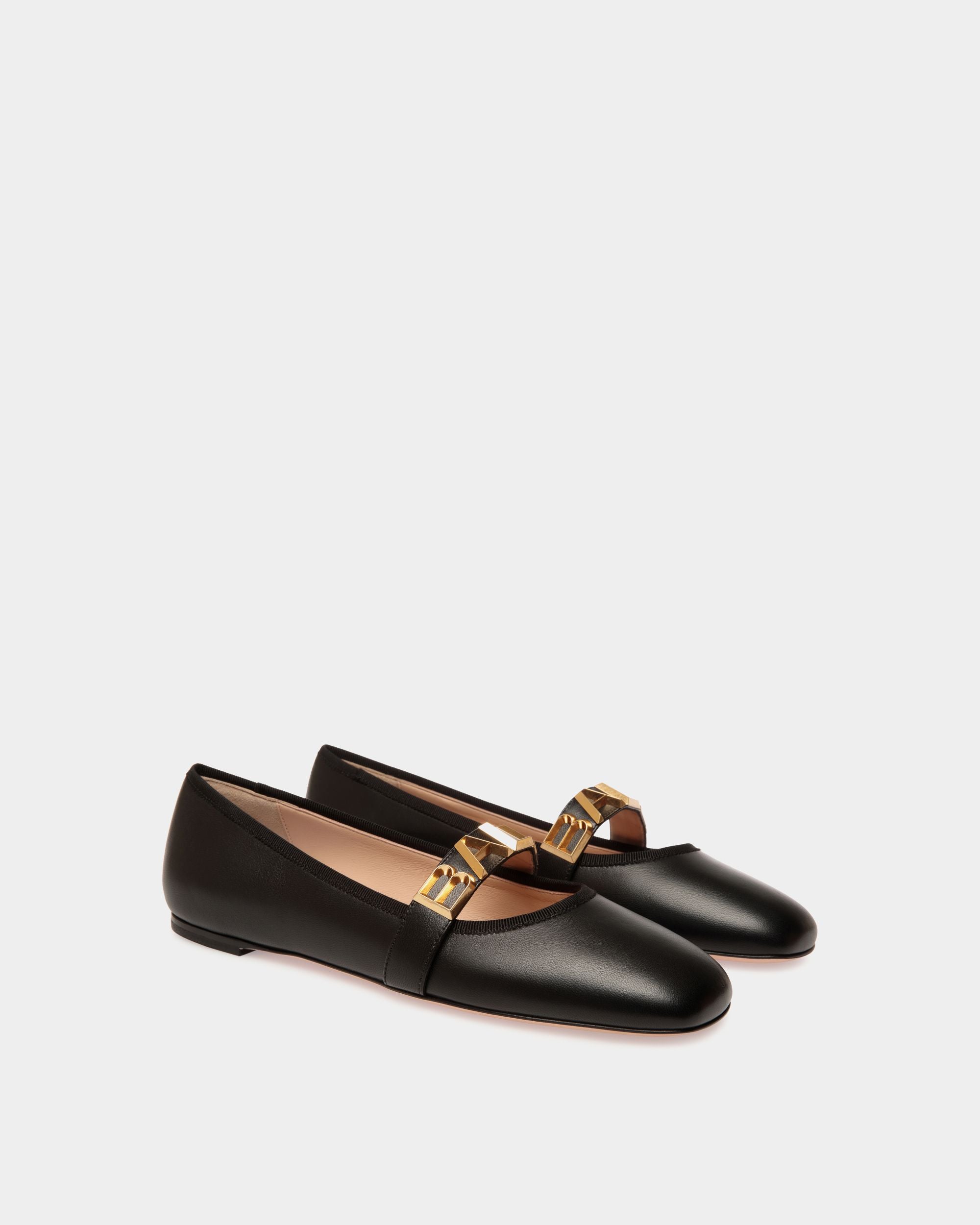Ballyrina Ballerina Aus Schwarzem Leder - Damen - Bally - 02