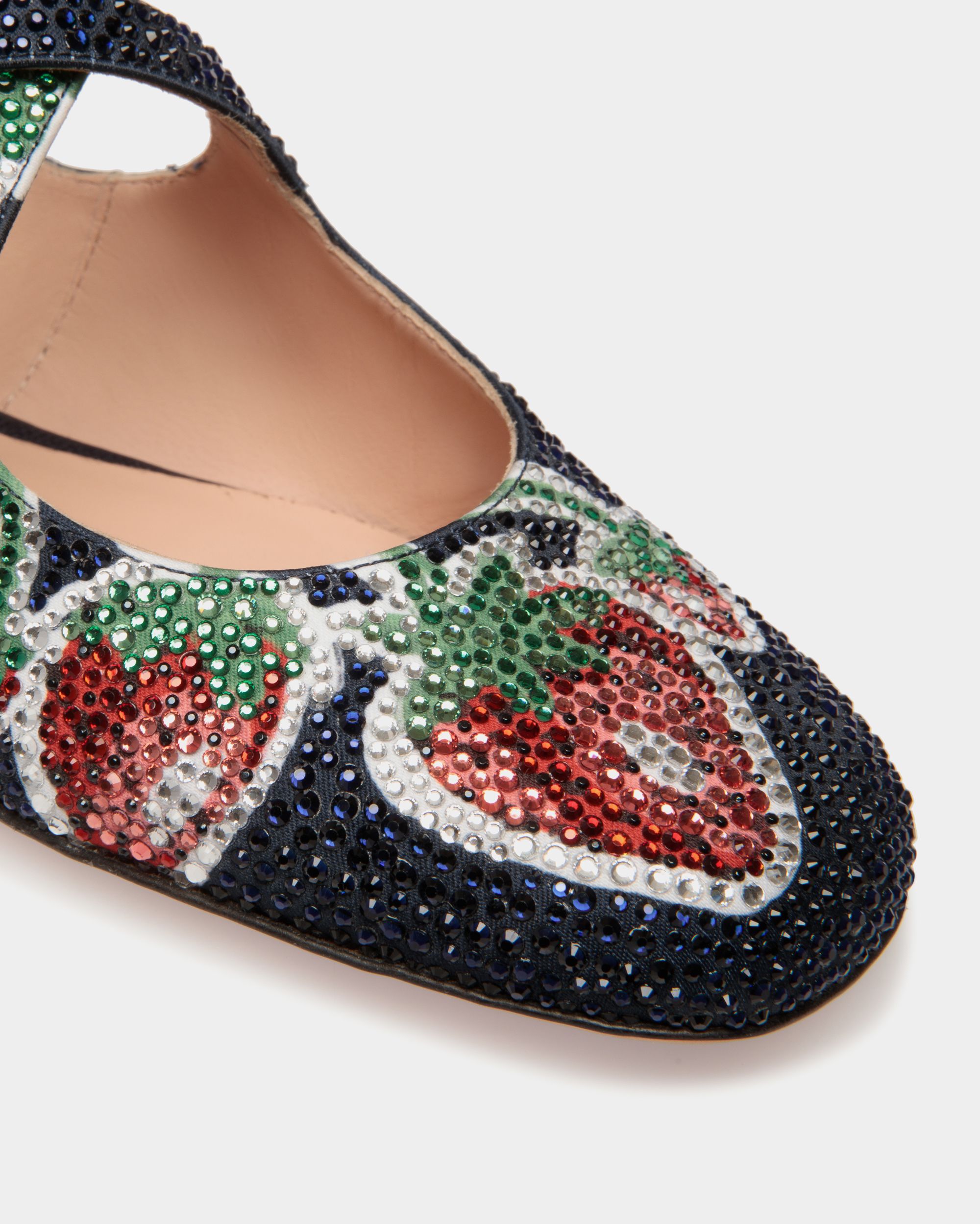 Ballyrina Ballerina Aus Bedrucktem Stoff In Strawberry Mit Kristallen - Damen - Bally - 06