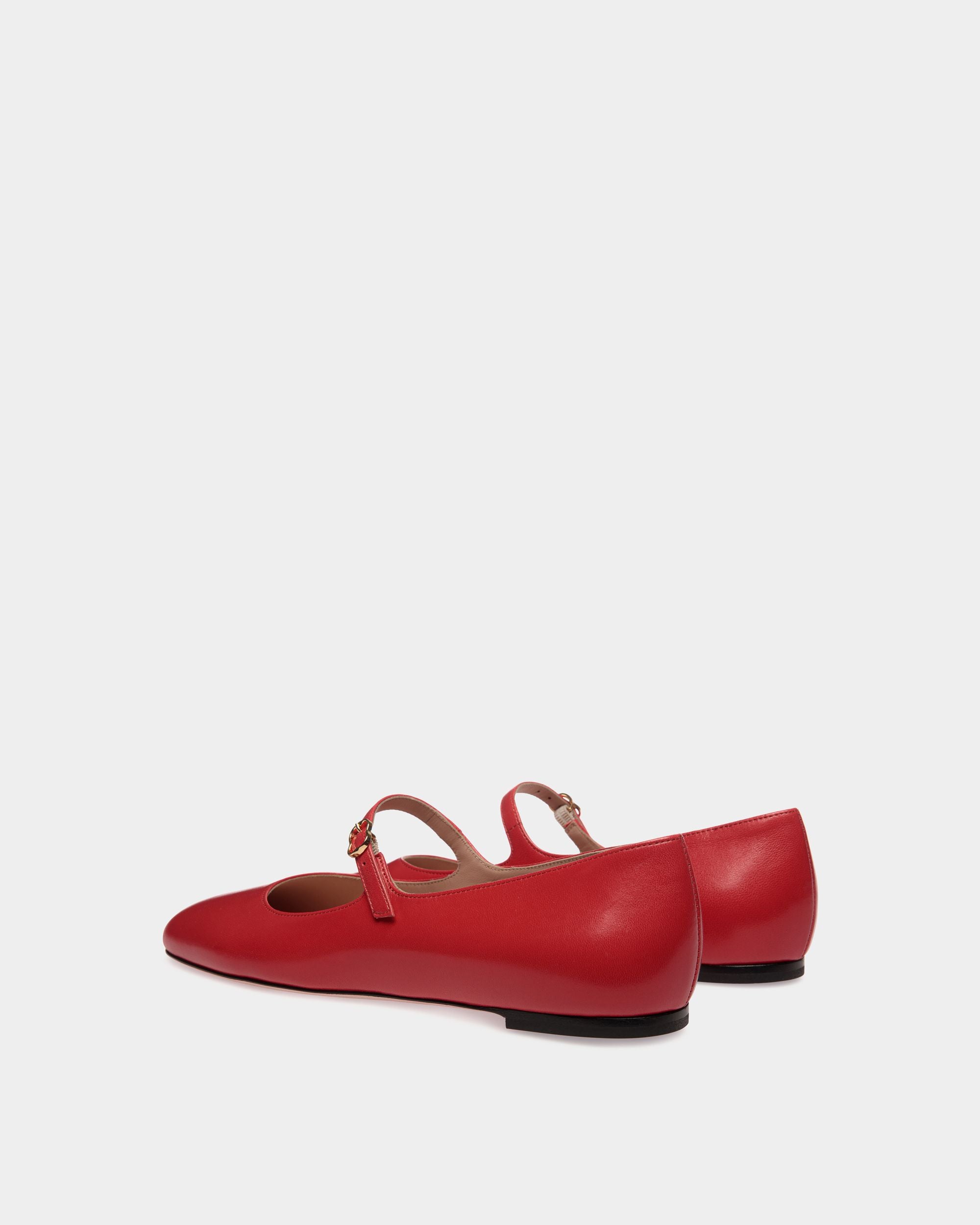 Ballyrina Aus Leder In Candy Red - Damen - Bally - 03