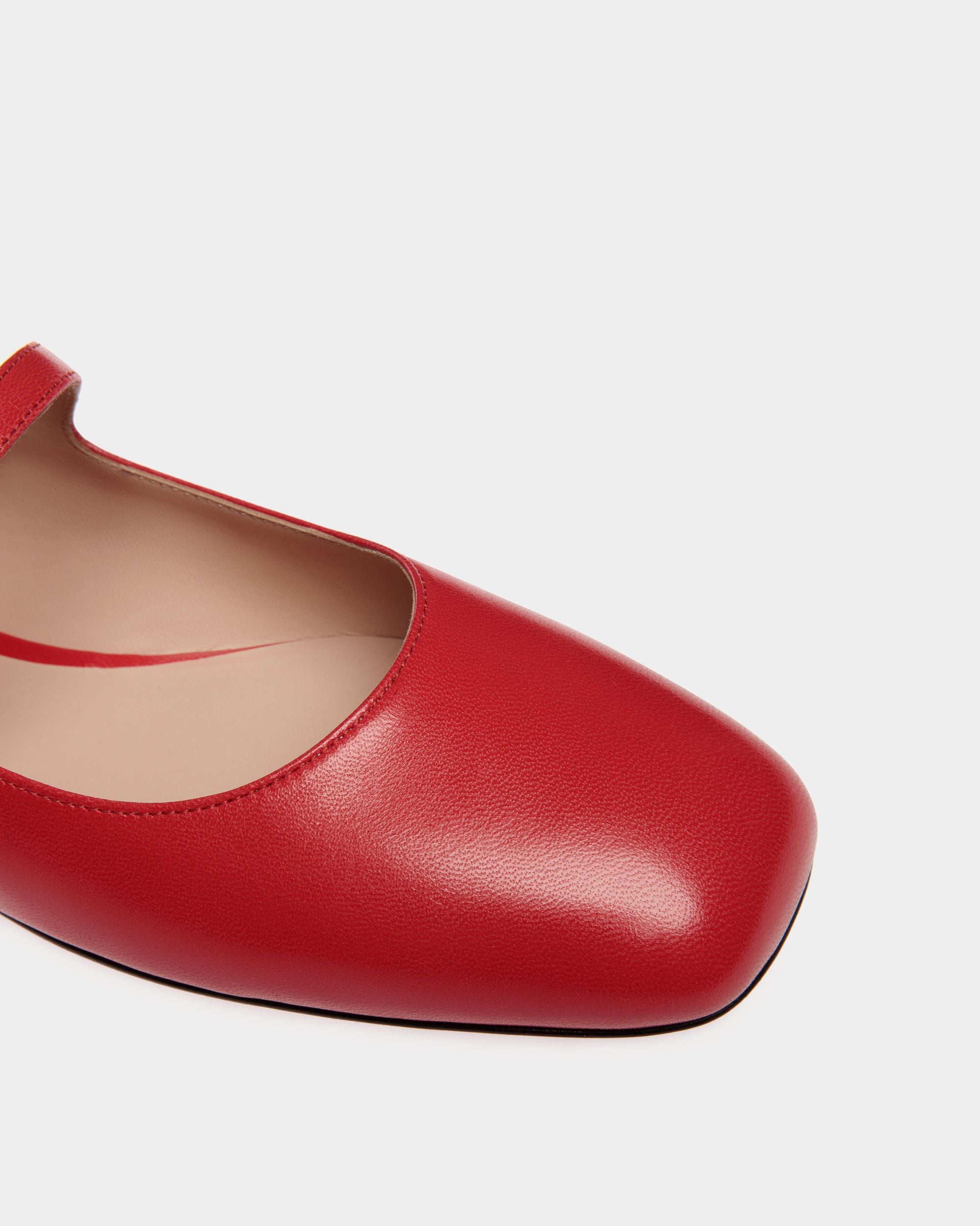 Ballyrina Aus Leder In Candy Red - Damen - Bally - 04