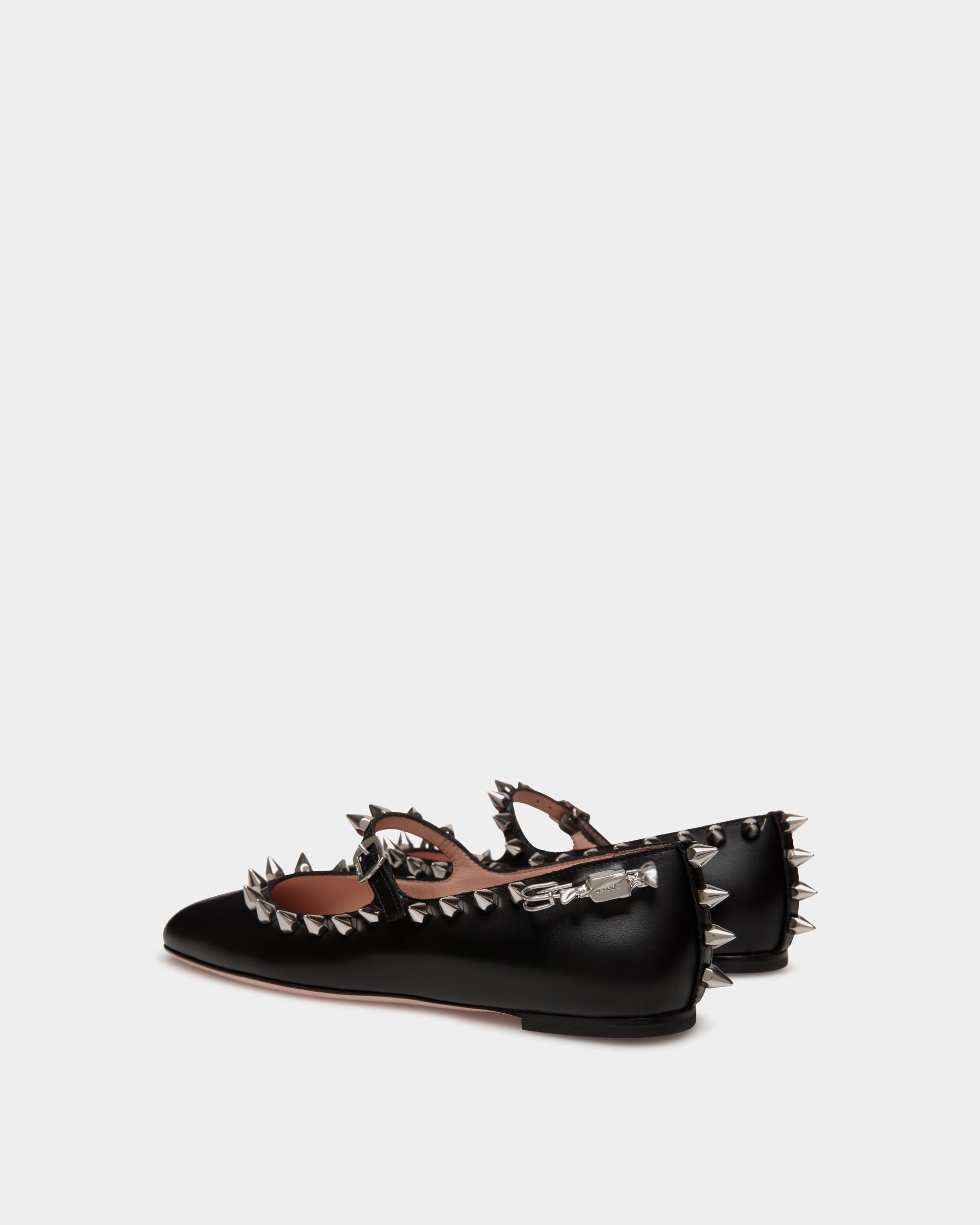 Ballyrina Mary-Jane Flat In Black Leather - Women's - Bally - 04