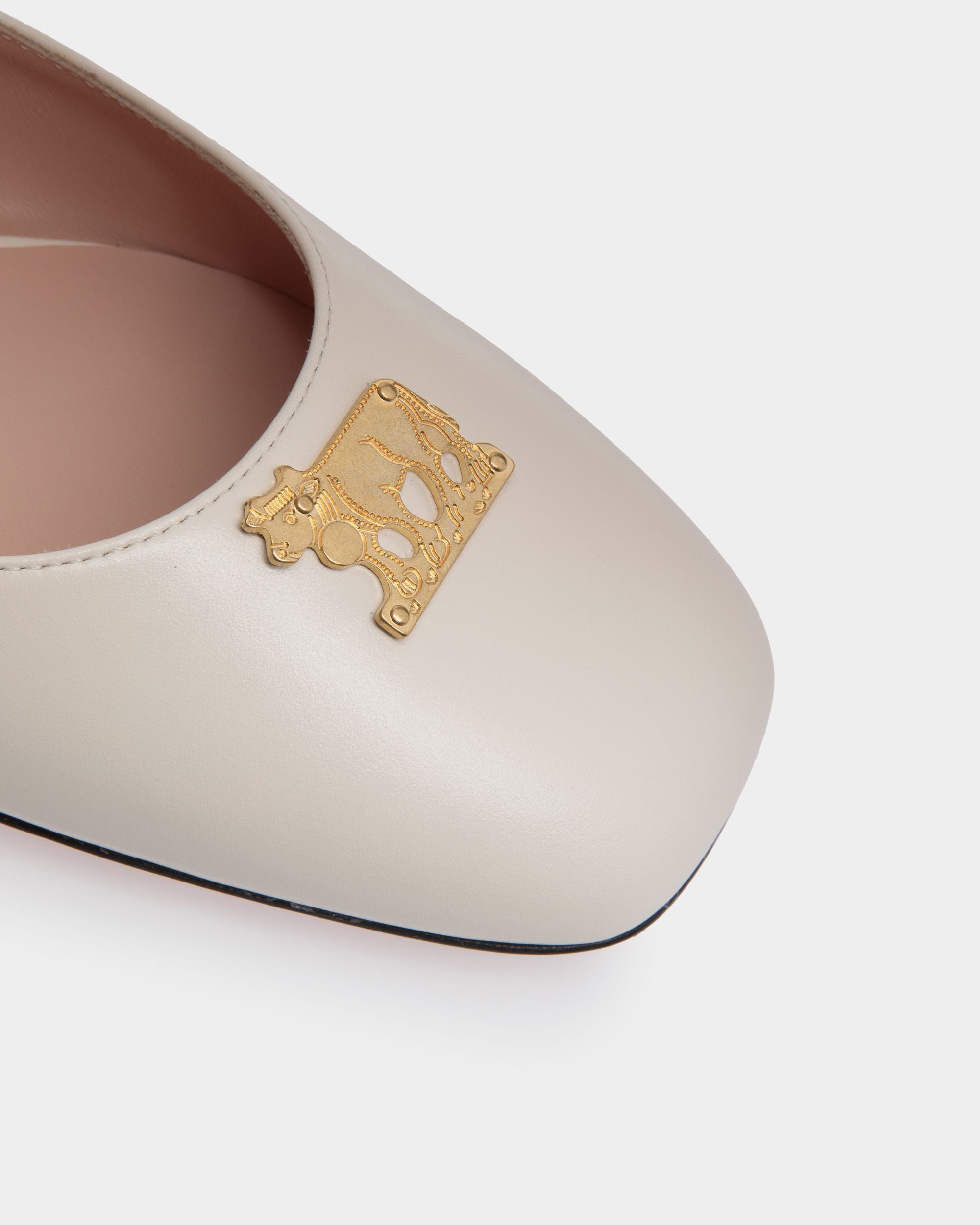Flache Mary-Janes Ballyrina Aus Weißem Leder - Damen - Bally - 06