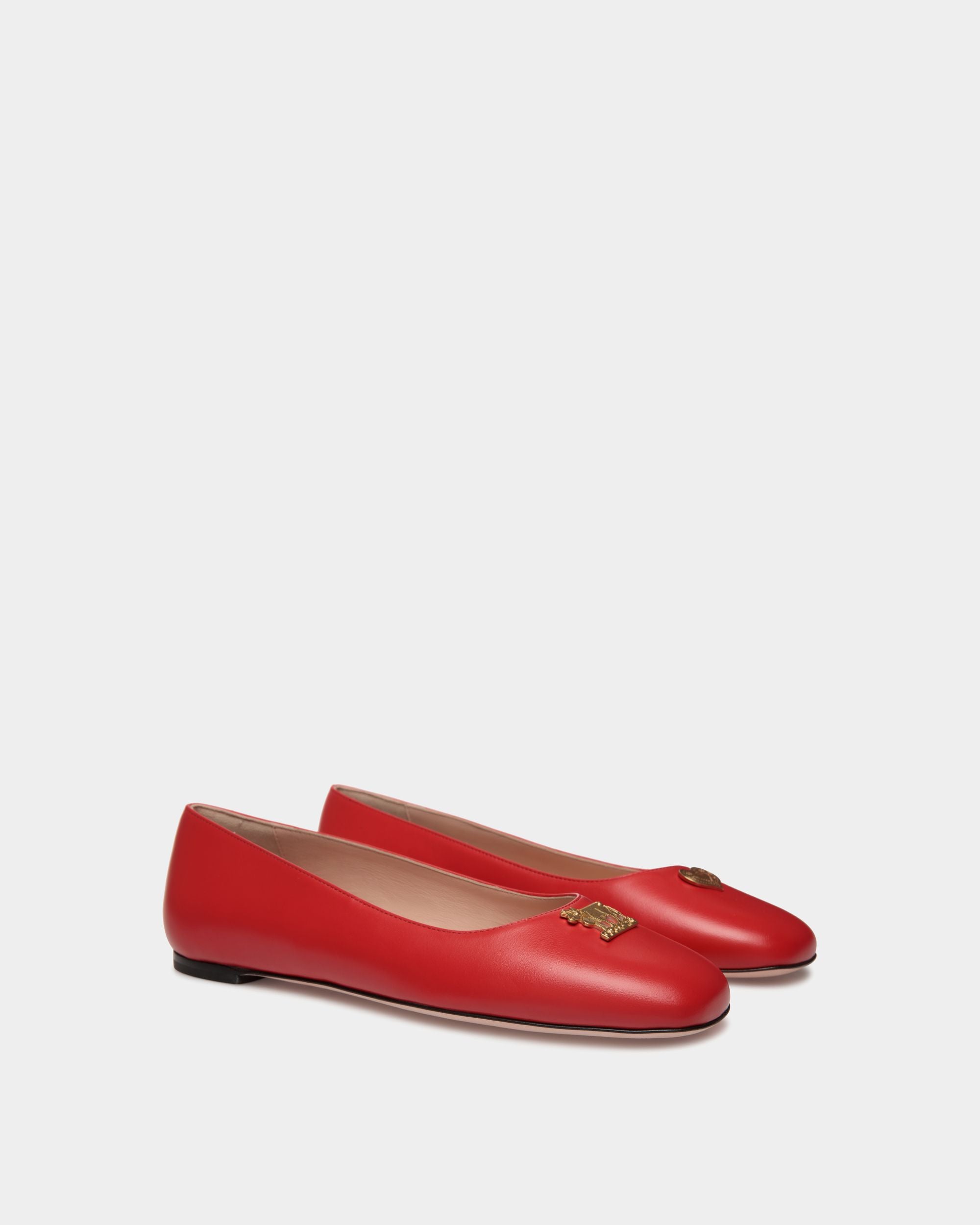 Ballerina Mary Jane Ballyrina In Pelle Rossa - Donna - Bally - 02