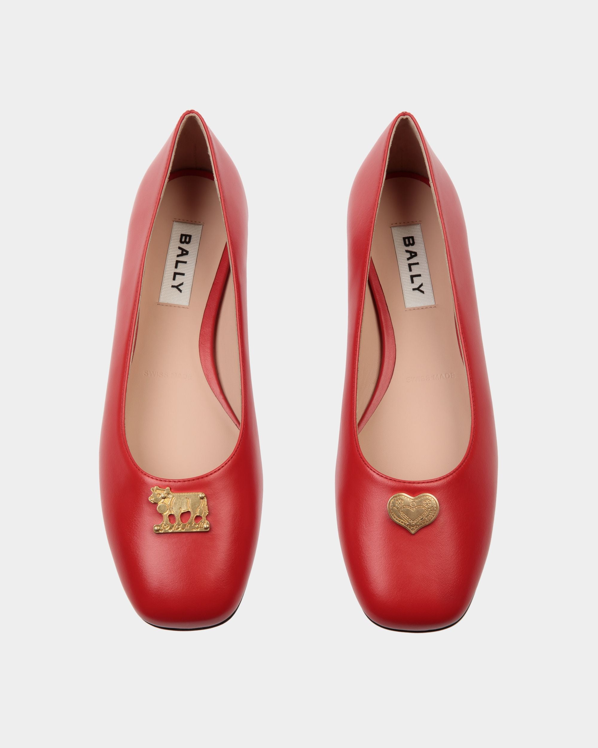 Ballerina Mary Jane Ballyrina In Pelle Rossa - Donna - Bally - 04