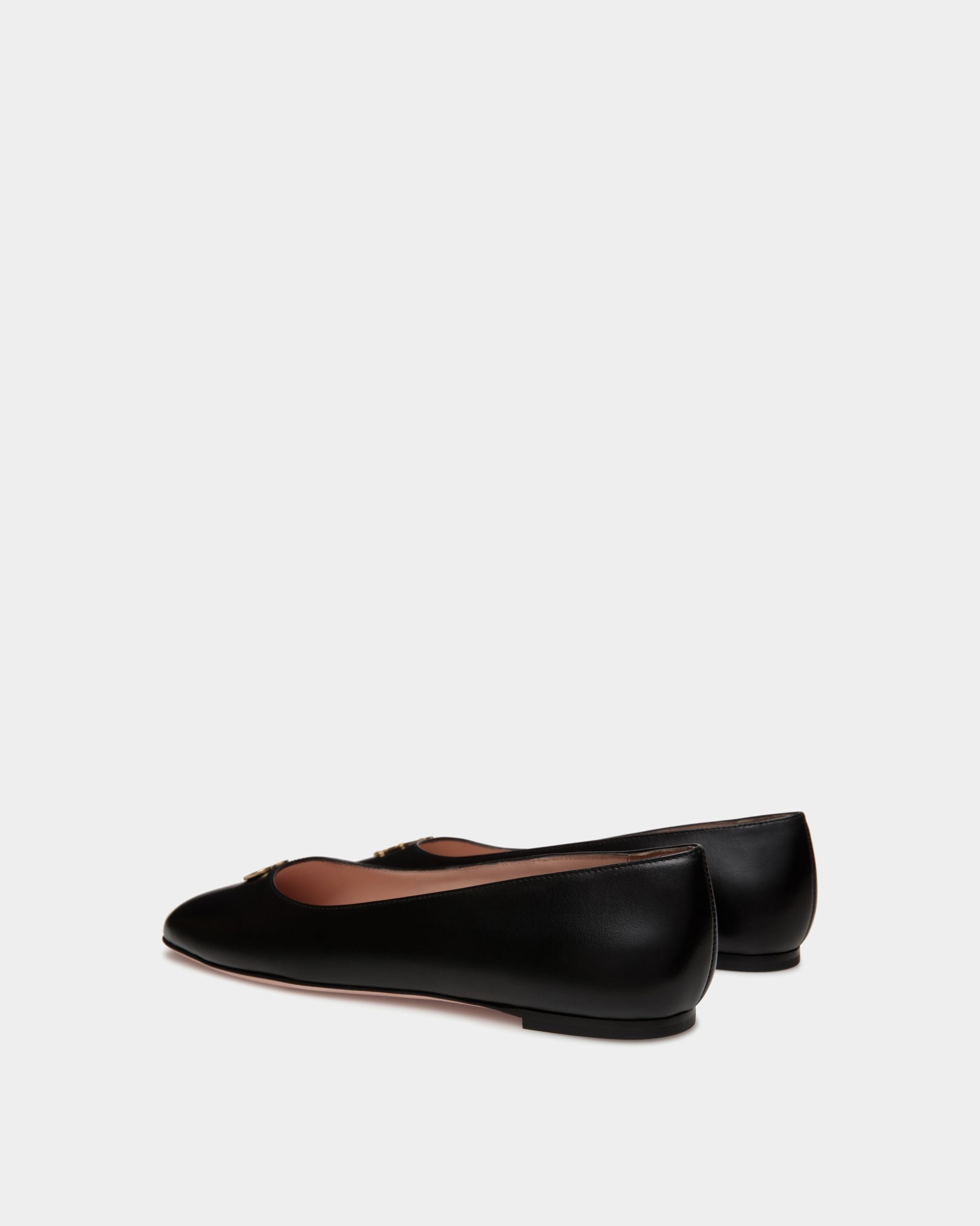 Ballyrina Flat In Black Leather - Women's - Bally - 03