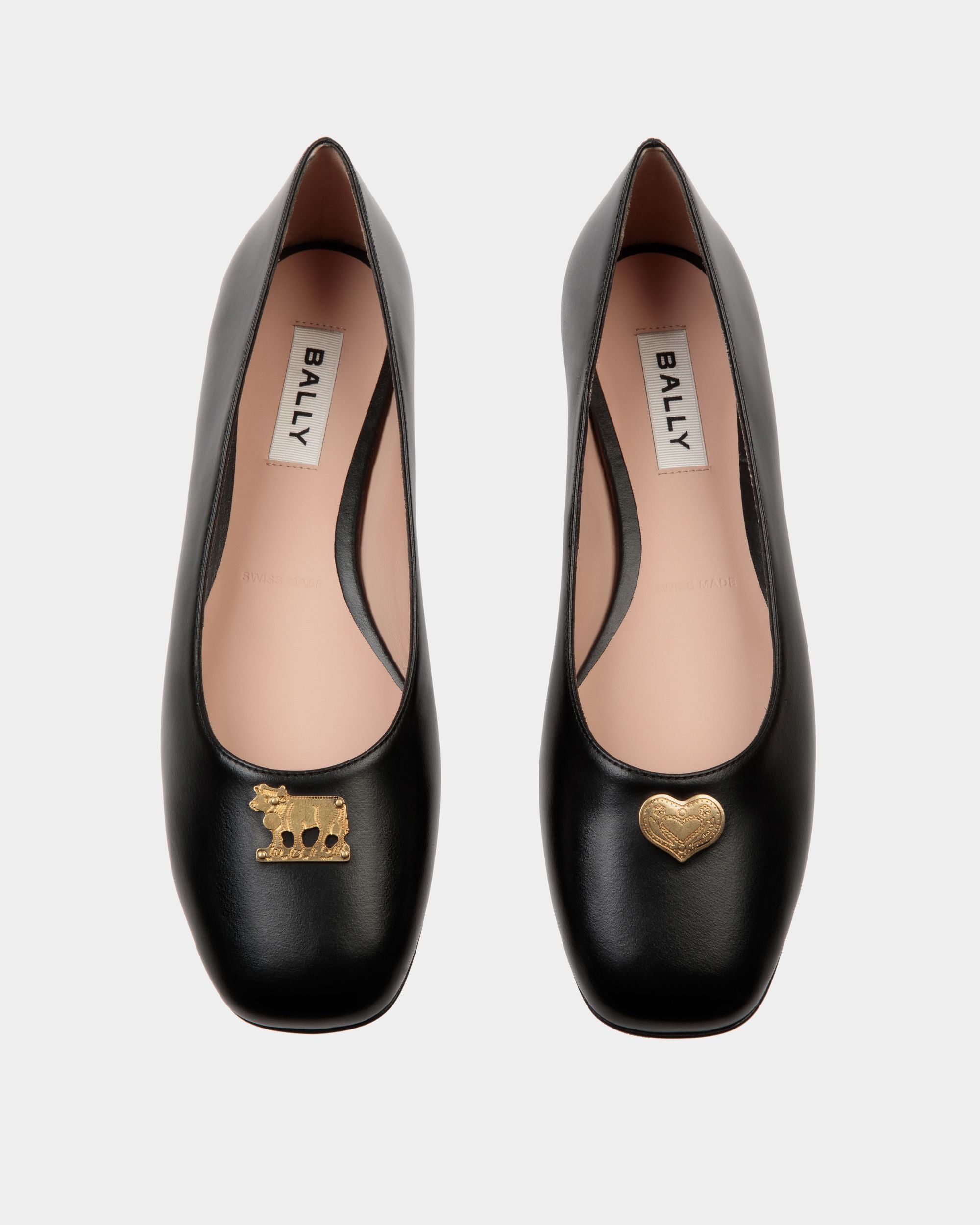 Ballyrina Flat In Black Leather - Women's - Bally - 04