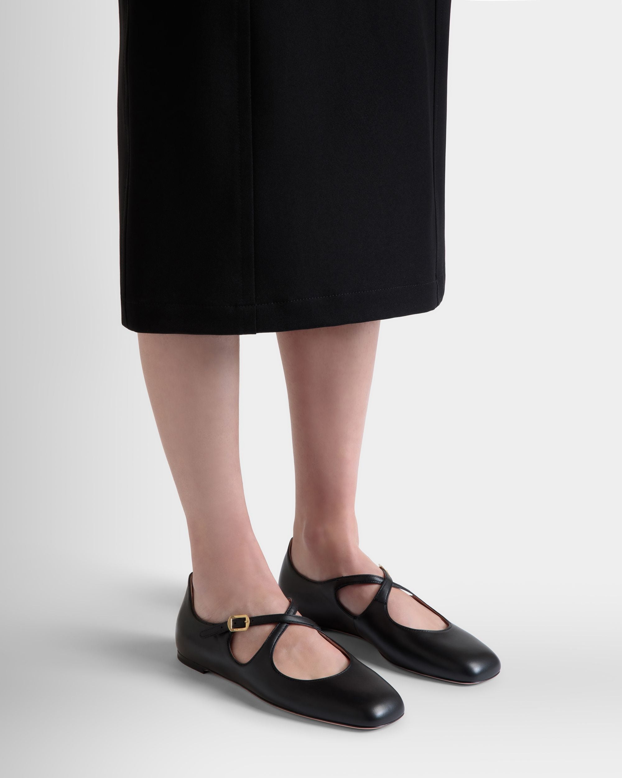 Ballerina Ballyrina In Pelle Nera - Donna - Bally - 02