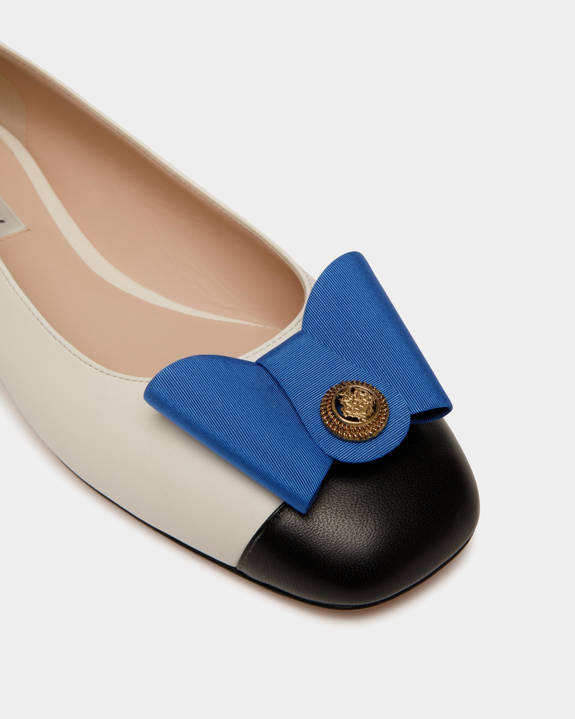 Ballerina B-Bow In Pelle Bianca E Nera - Donna - Bally - 06