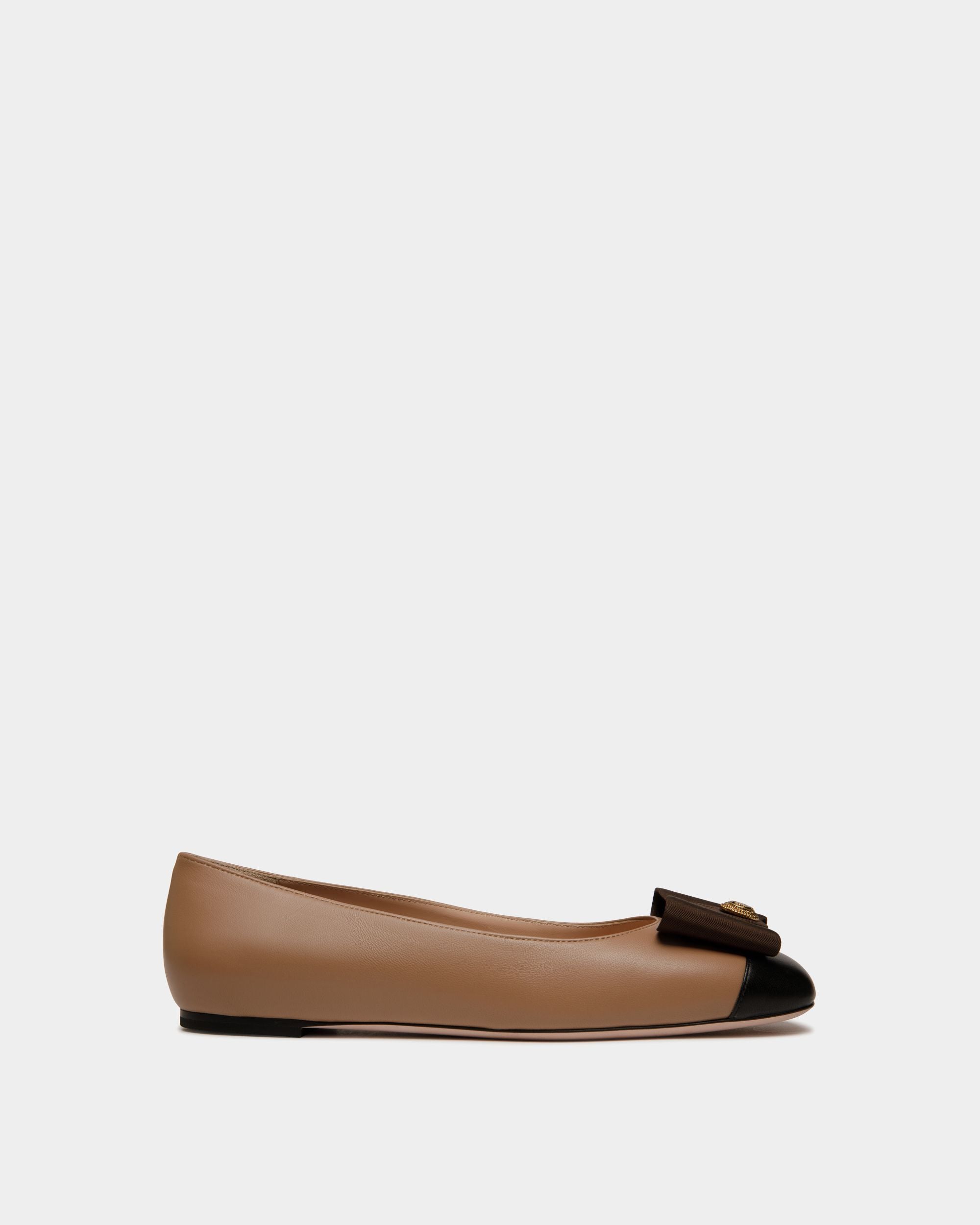 Ballerinas B-Bow Aus Leder In Praline Beige - Damen - Bally - 01