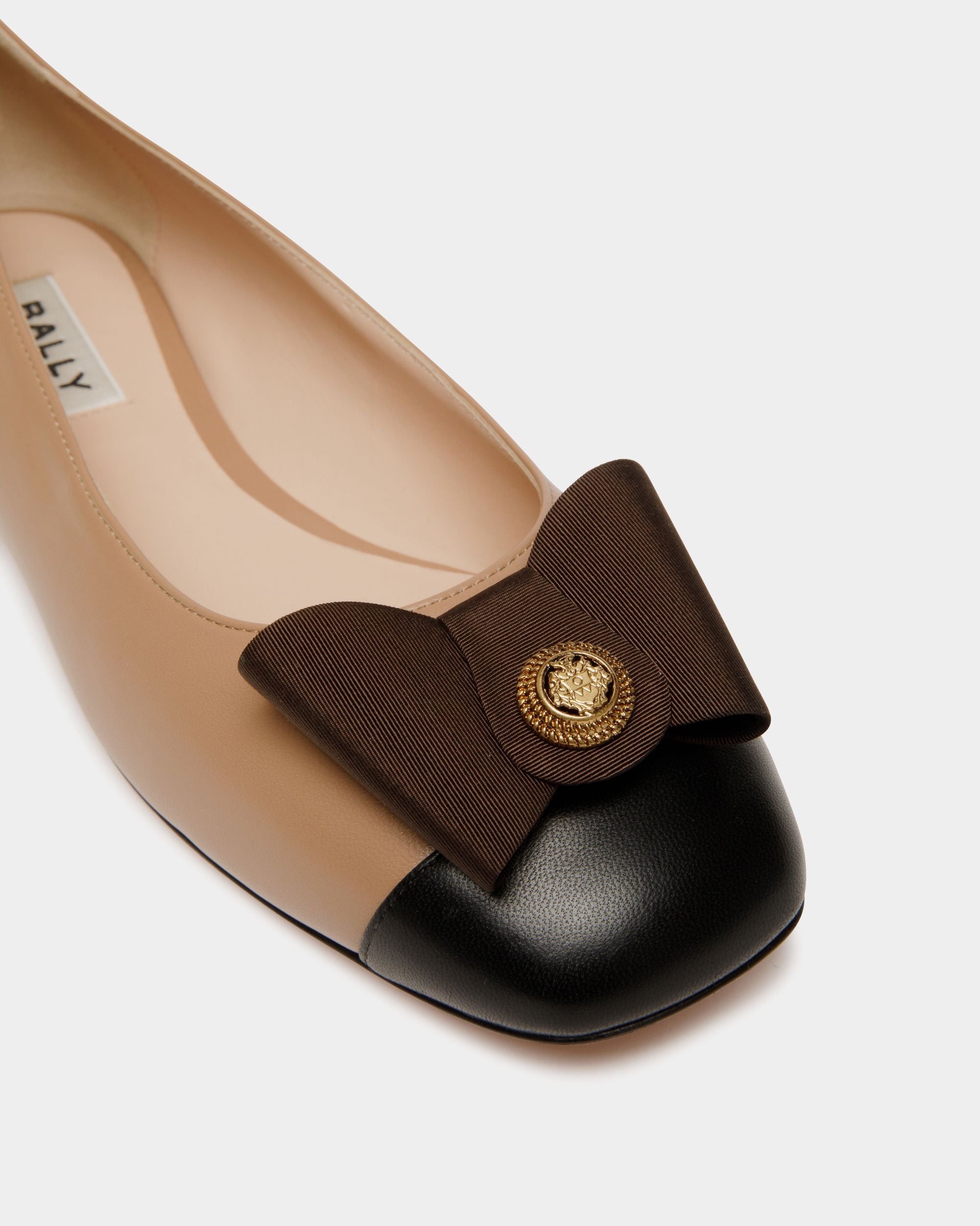 Ballerina B-Bow In Pelle Praline Beige - Donna - Bally - 04