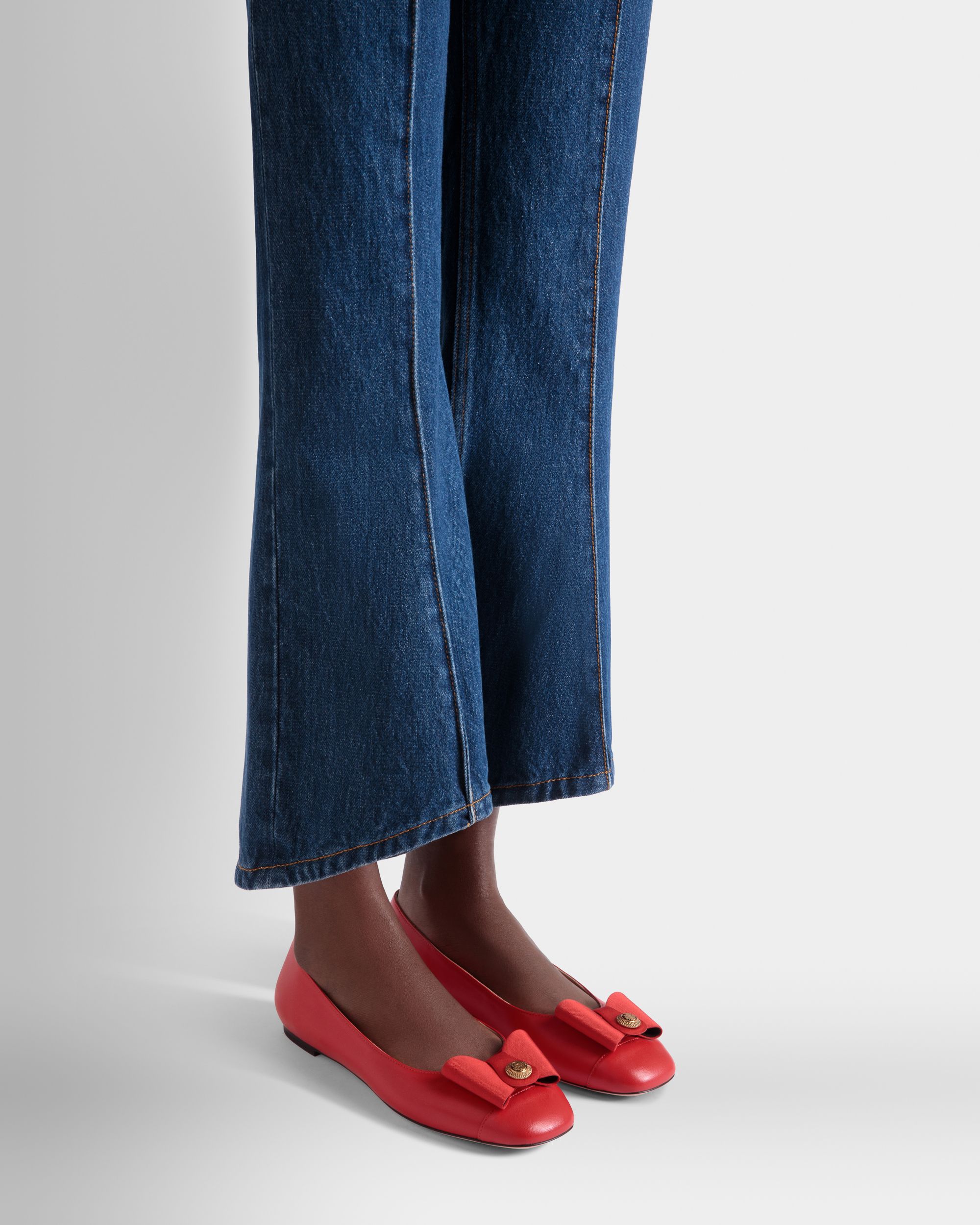 Ballerinas B-Bow Aus Leder In Rot - Damen - Bally - 02