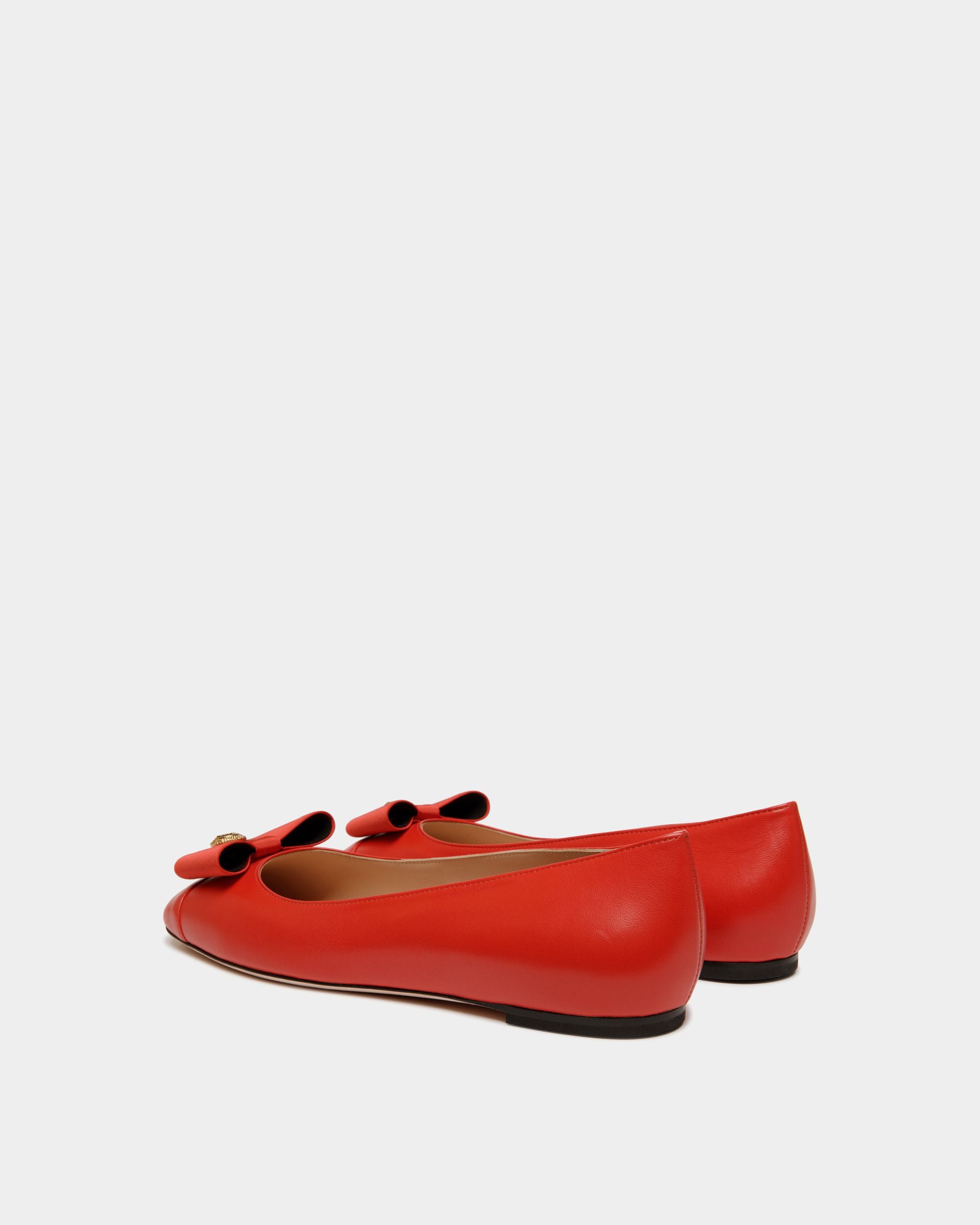 Ballerinas B-Bow Aus Leder In Rot - Damen - Bally - 04