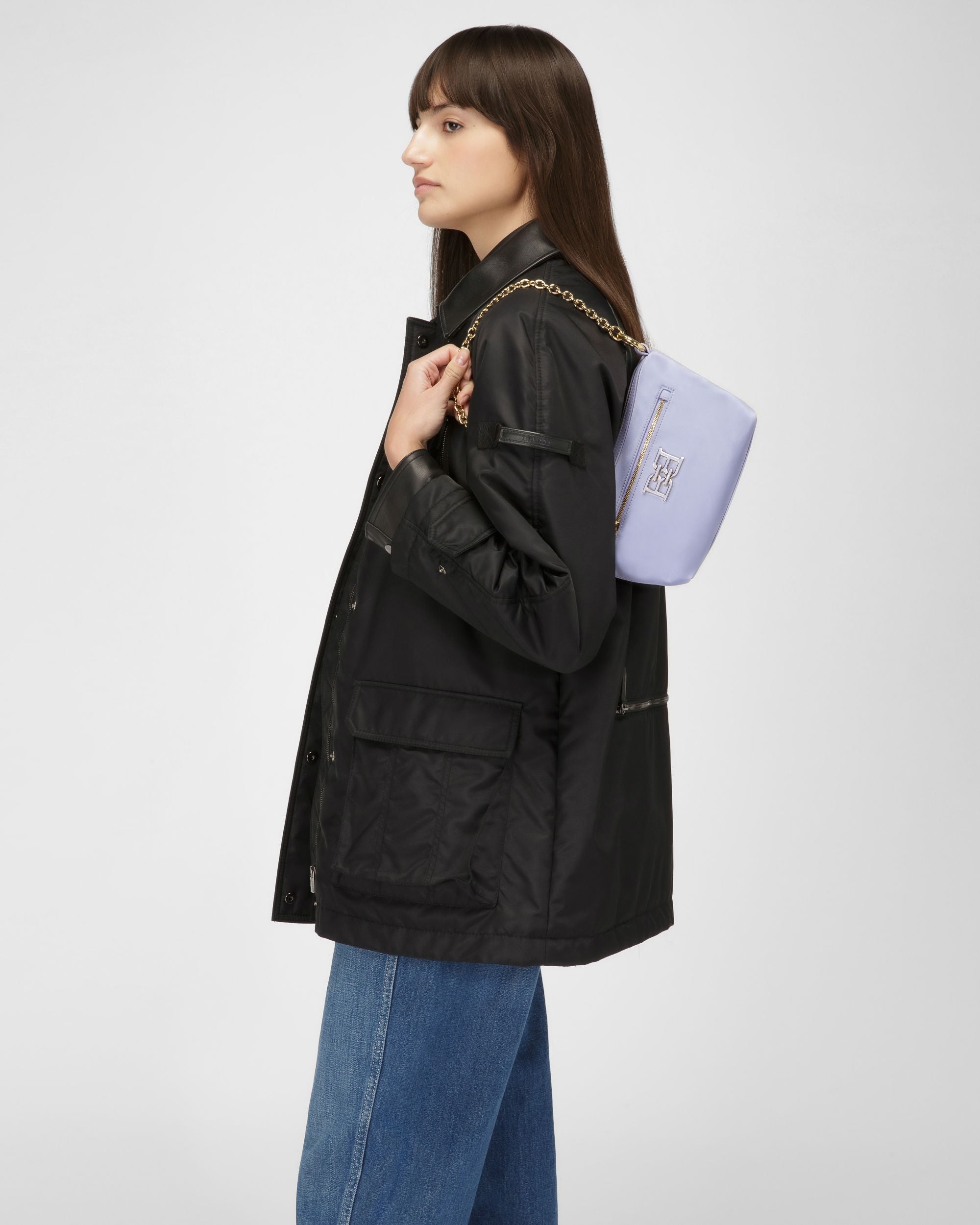 Eyfel Umhängetasche Aus Fliederfarbenem Nylon - Damen - Bally - 02