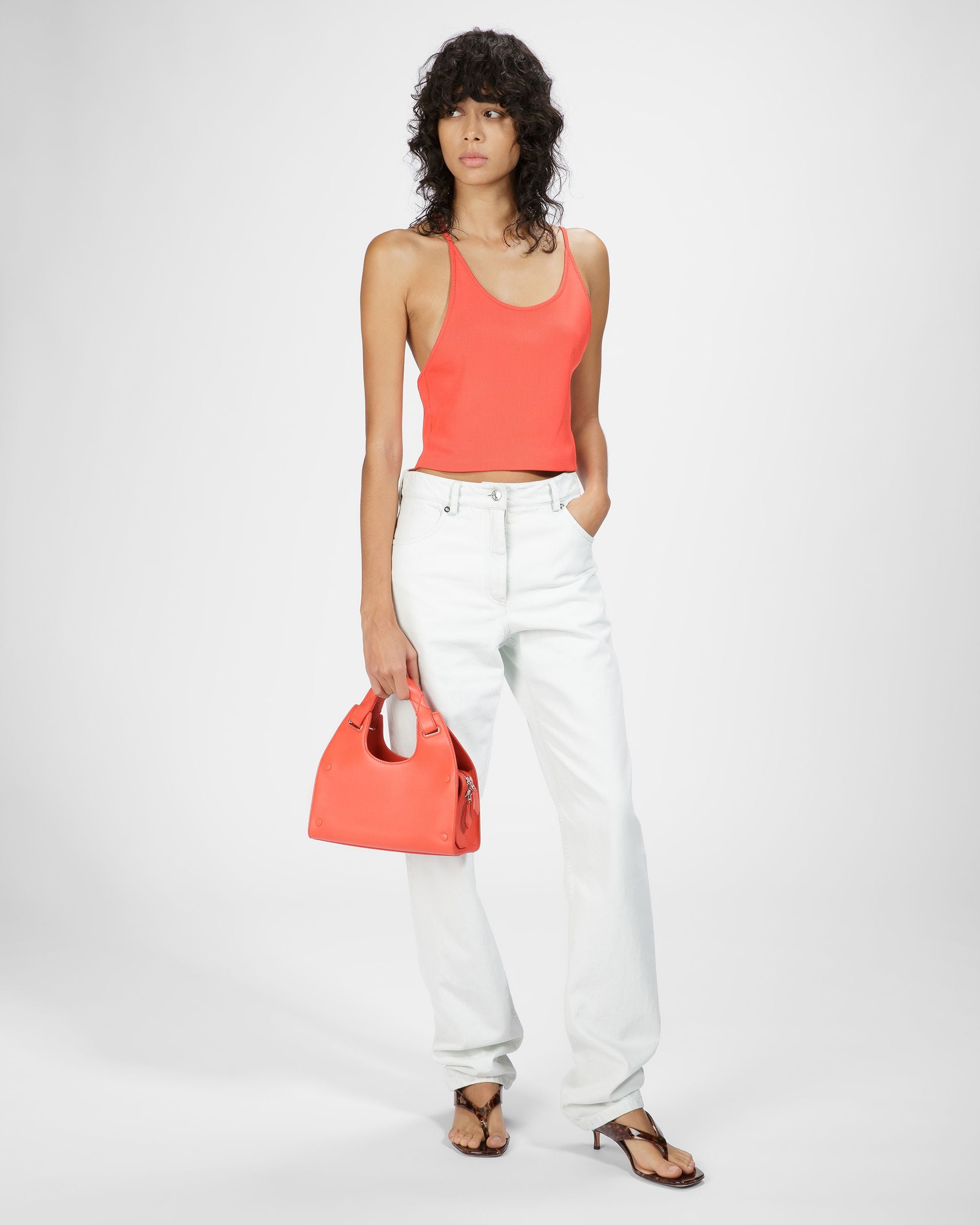 Ahres S Umhängetasche Aus Leder In Orange - Damen - Bally - 10