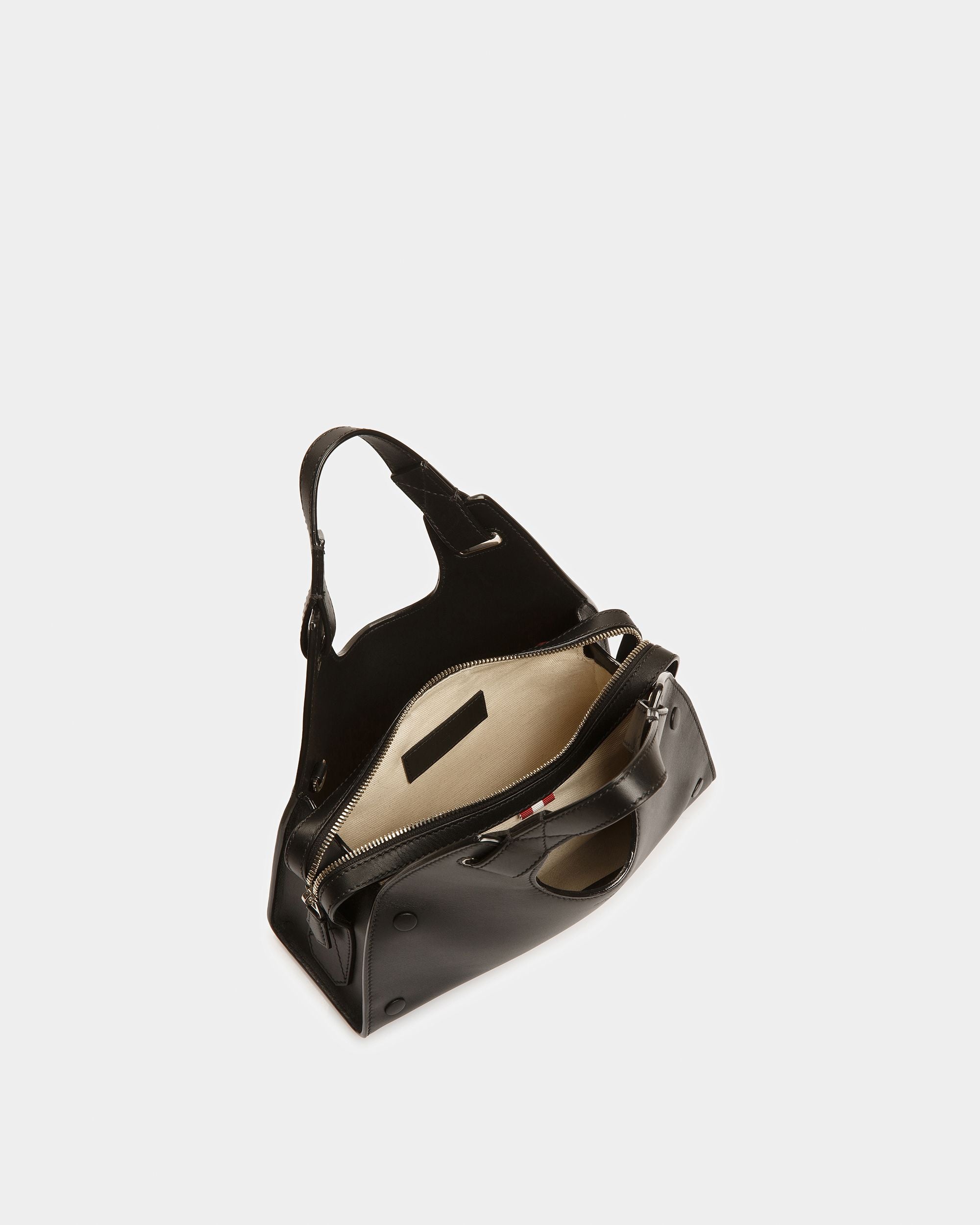 Ahres Small Borsa A Spalla In Pelle Nera - Donna - Bally - 04