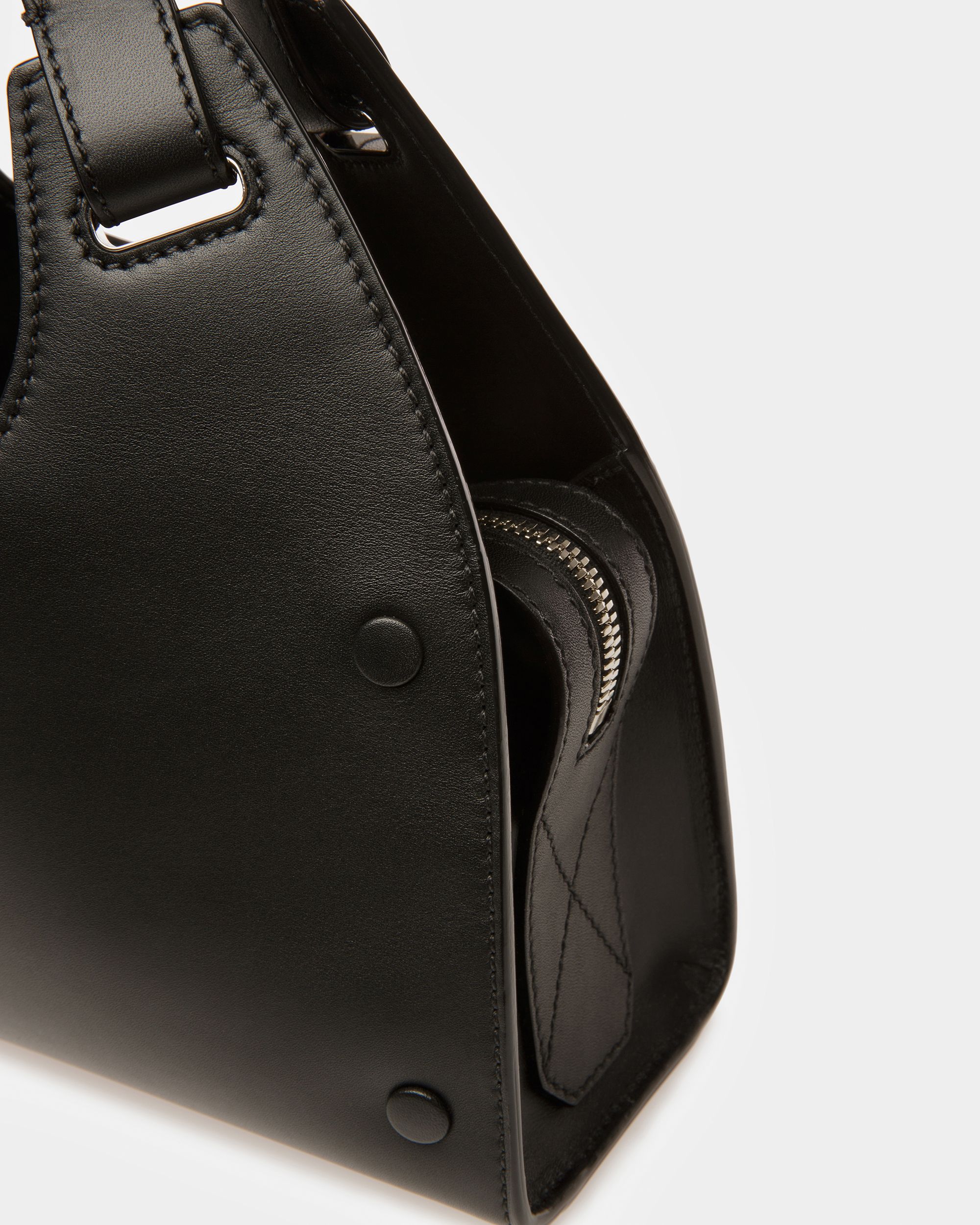 Ahres Small Borsa A Spalla In Pelle Nera - Donna - Bally - 05