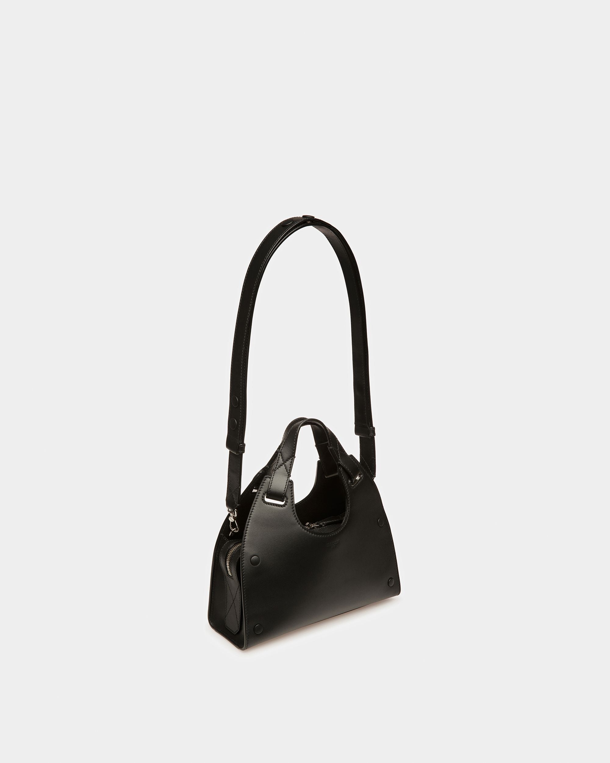 Ahres Small Borsa A Spalla In Pelle Nera - Donna - Bally - 07
