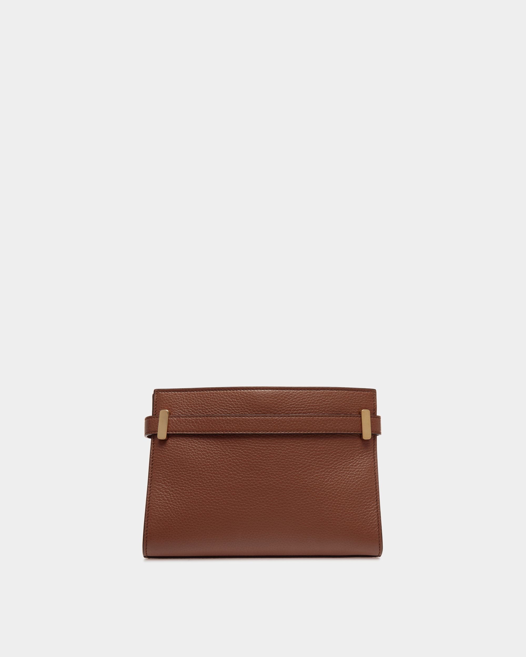 Borsa A Tracolla Carriage In Pelle Zigrinata Marrone - Donna - Bally - 02