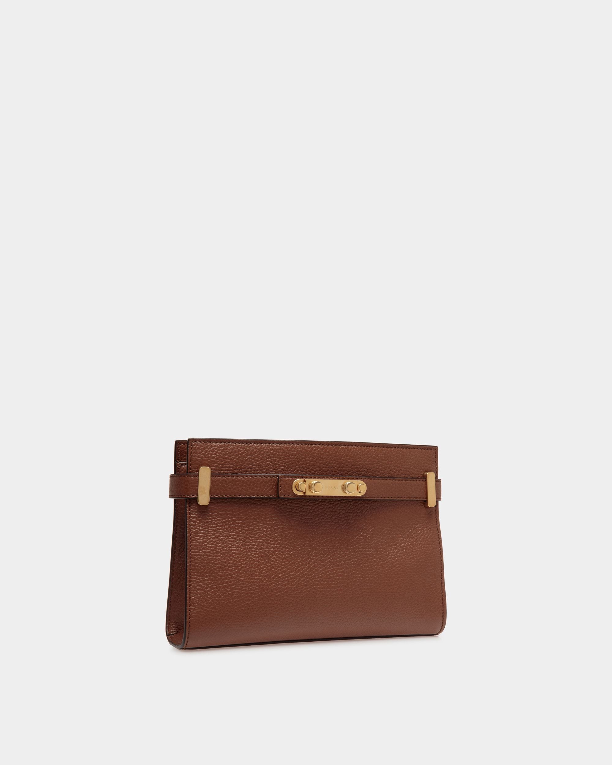 Borsa A Tracolla Carriage In Pelle Zigrinata Marrone - Donna - Bally - 03