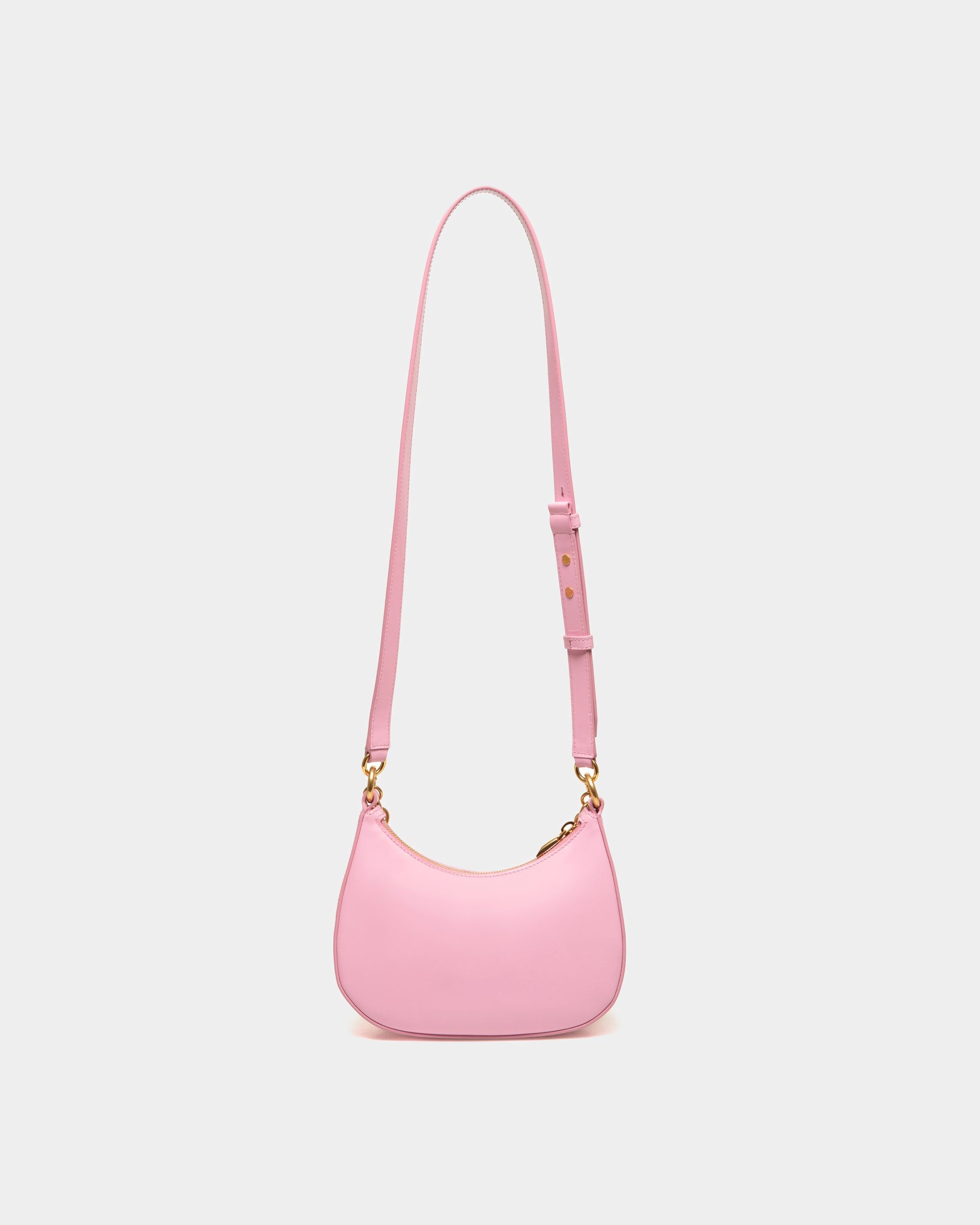 Borsa A Tracolla Mini Emblem In Pelle Spazzolata Rosa - Donna - Bally - 02