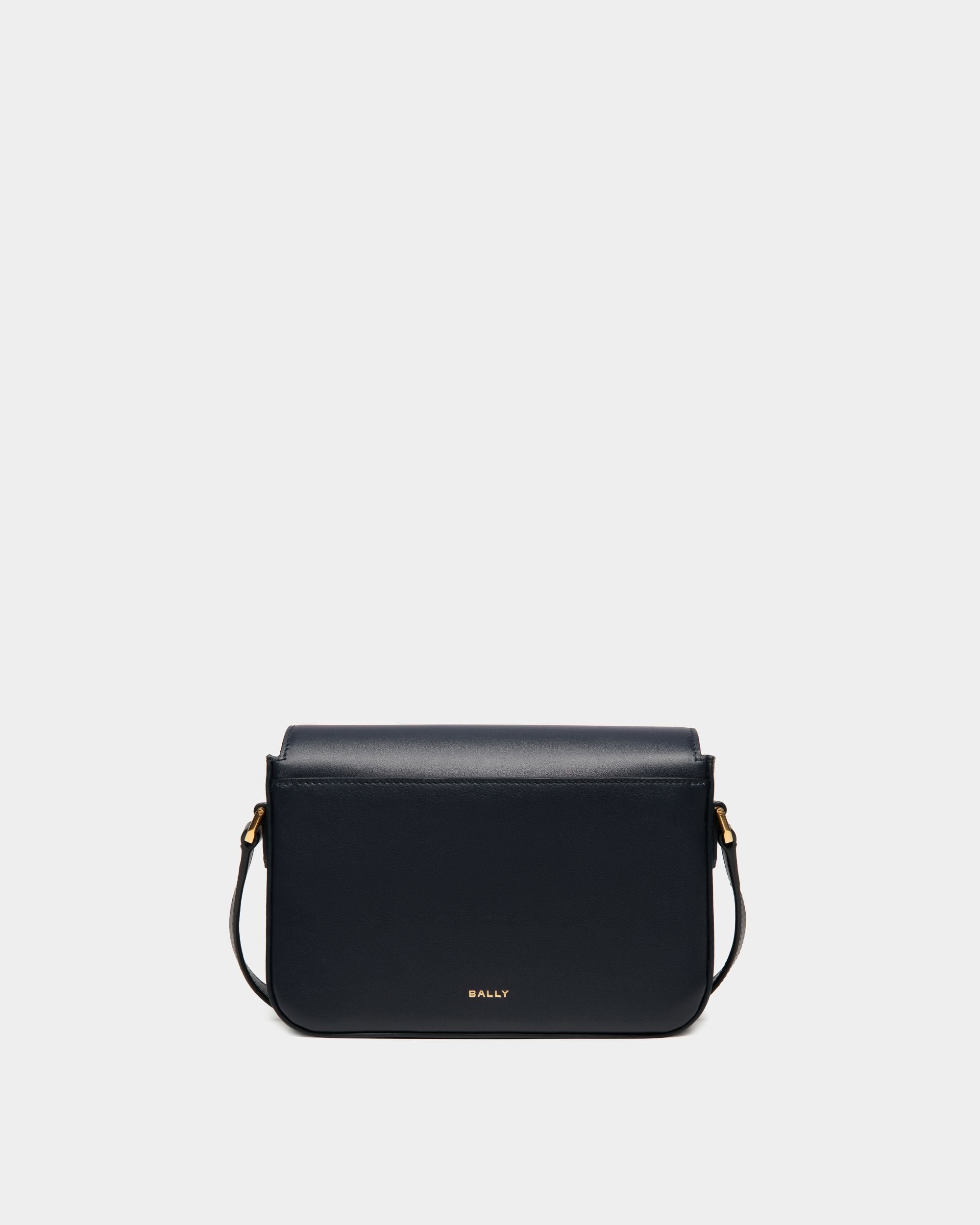 Petit Sac À Bandoulière Emblem En Cuir Navy Blue - Femme - Bally - 02