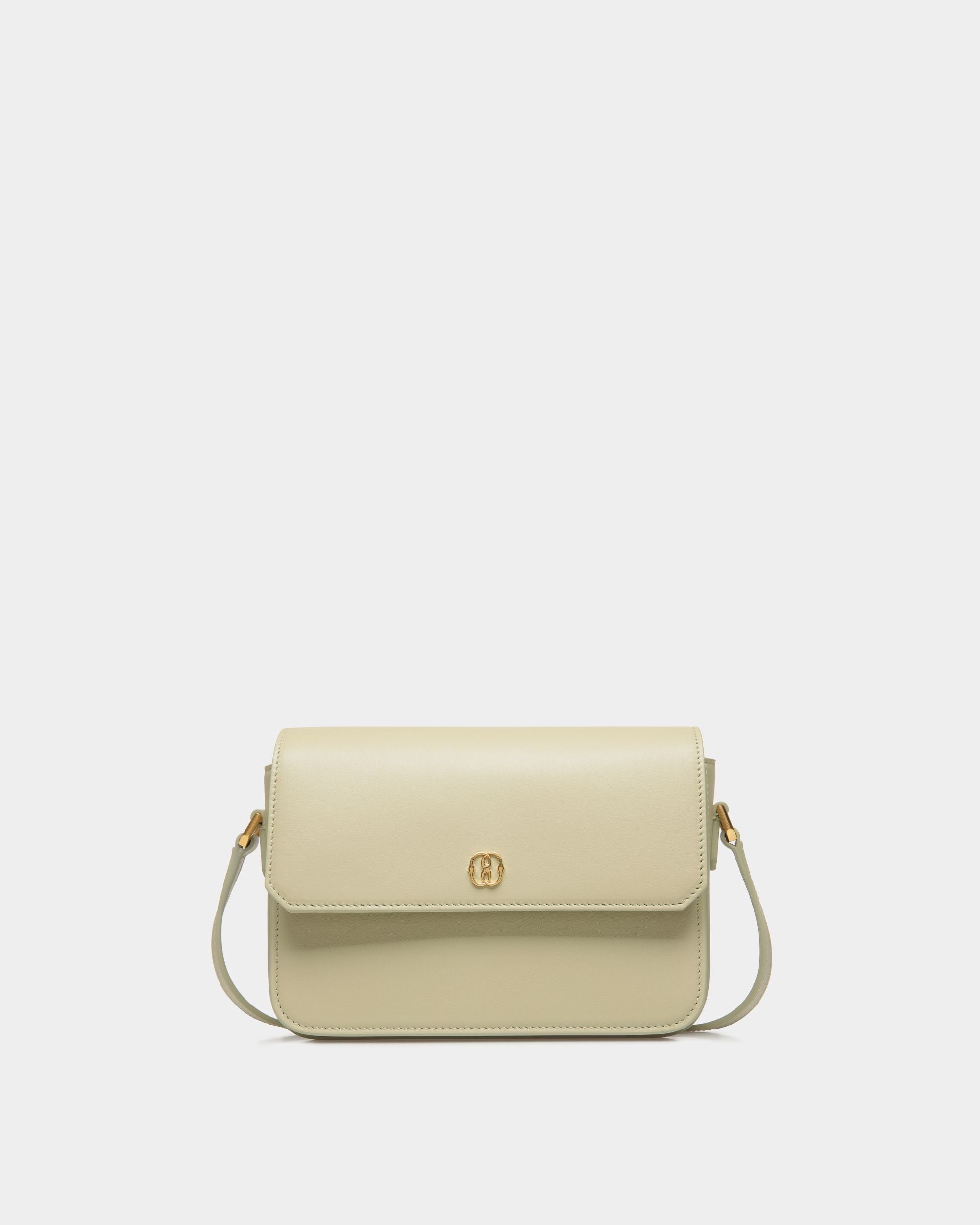 Petit Sac À Bandoulière Emblem En Cuir Light Green - Femme - Bally - 01