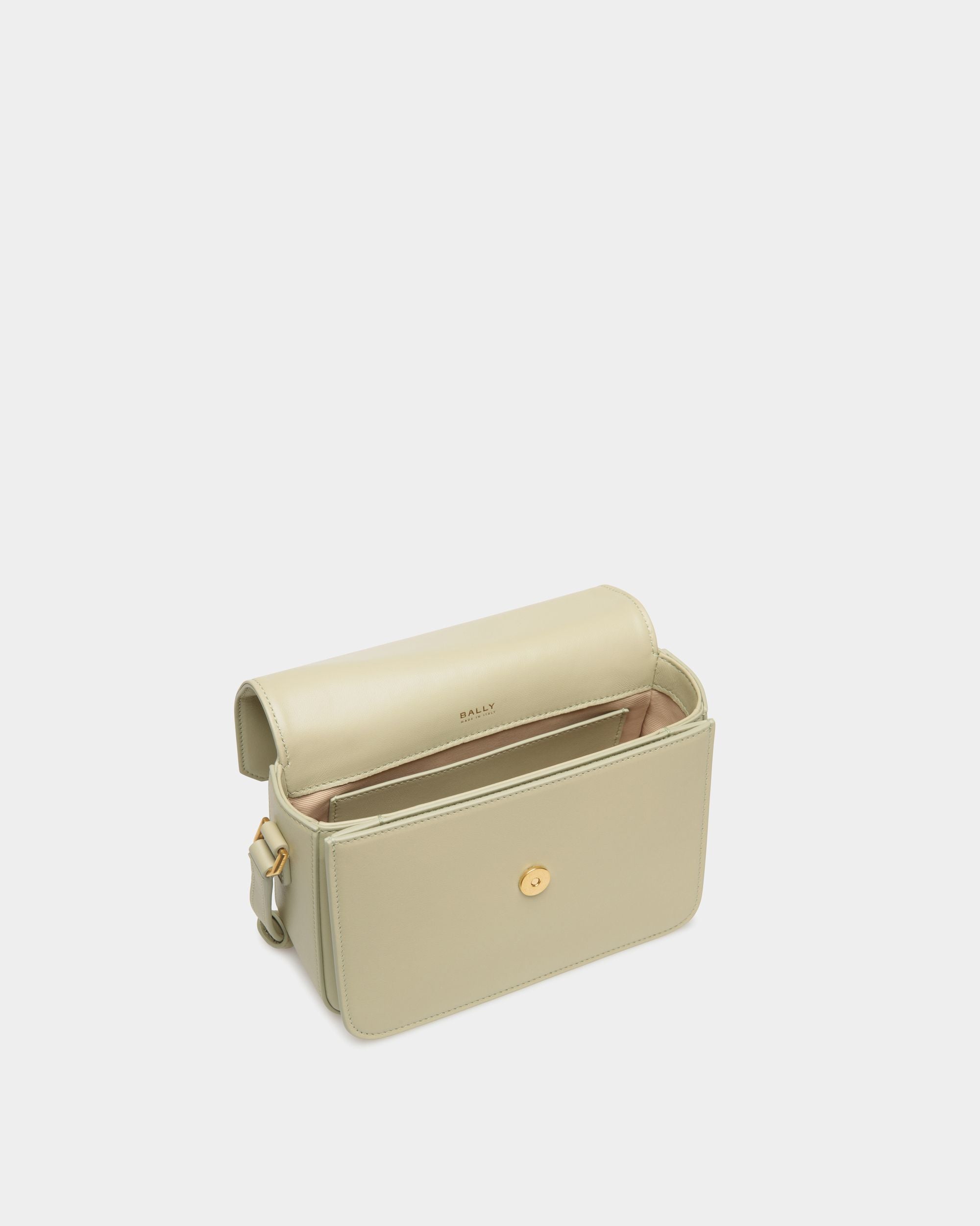 Petit Sac À Bandoulière Emblem En Cuir Light Green - Femme - Bally - 05