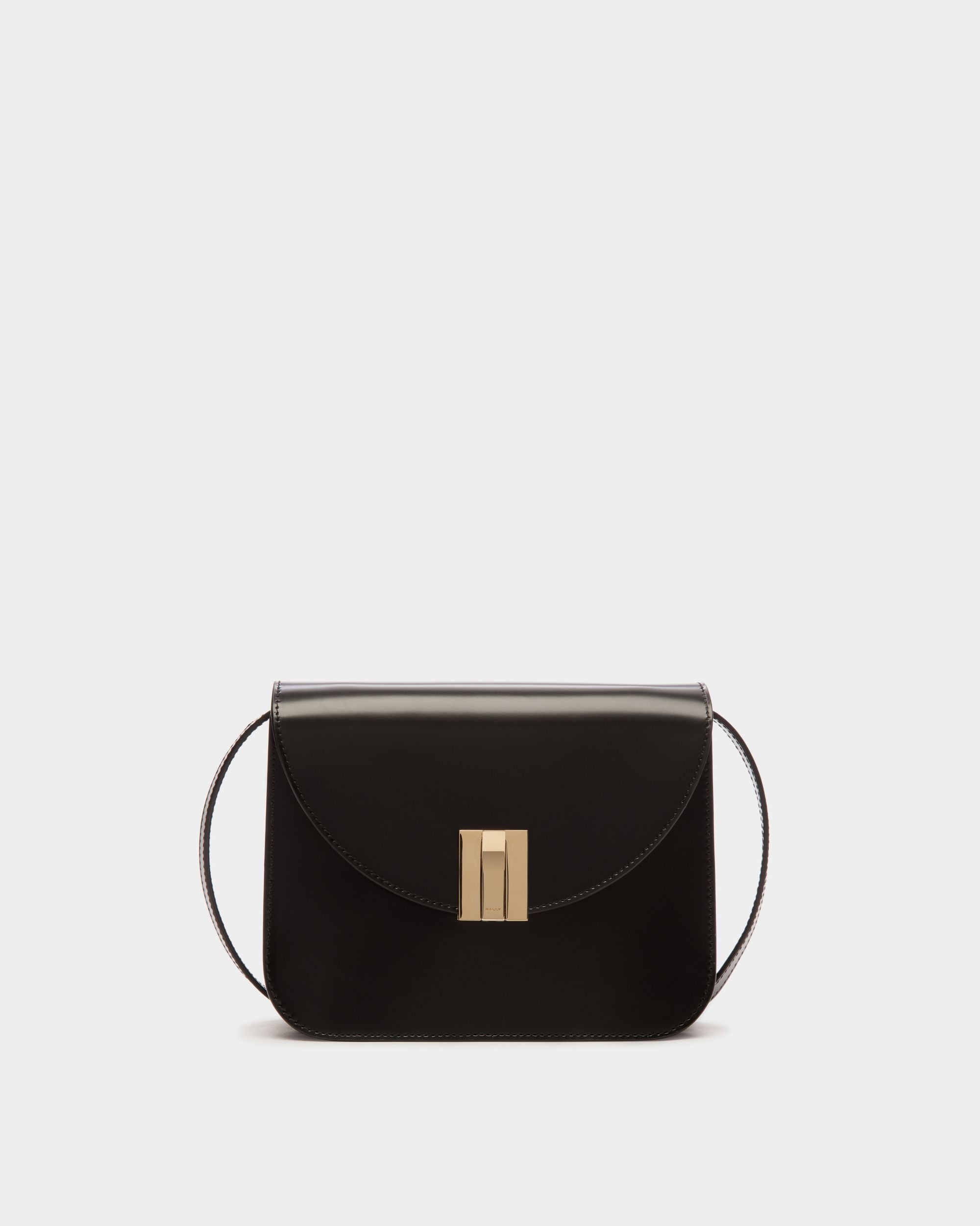 Sac À Bandoulière Ollam En Cuir Brossé Noir - Femme - Bally - 01