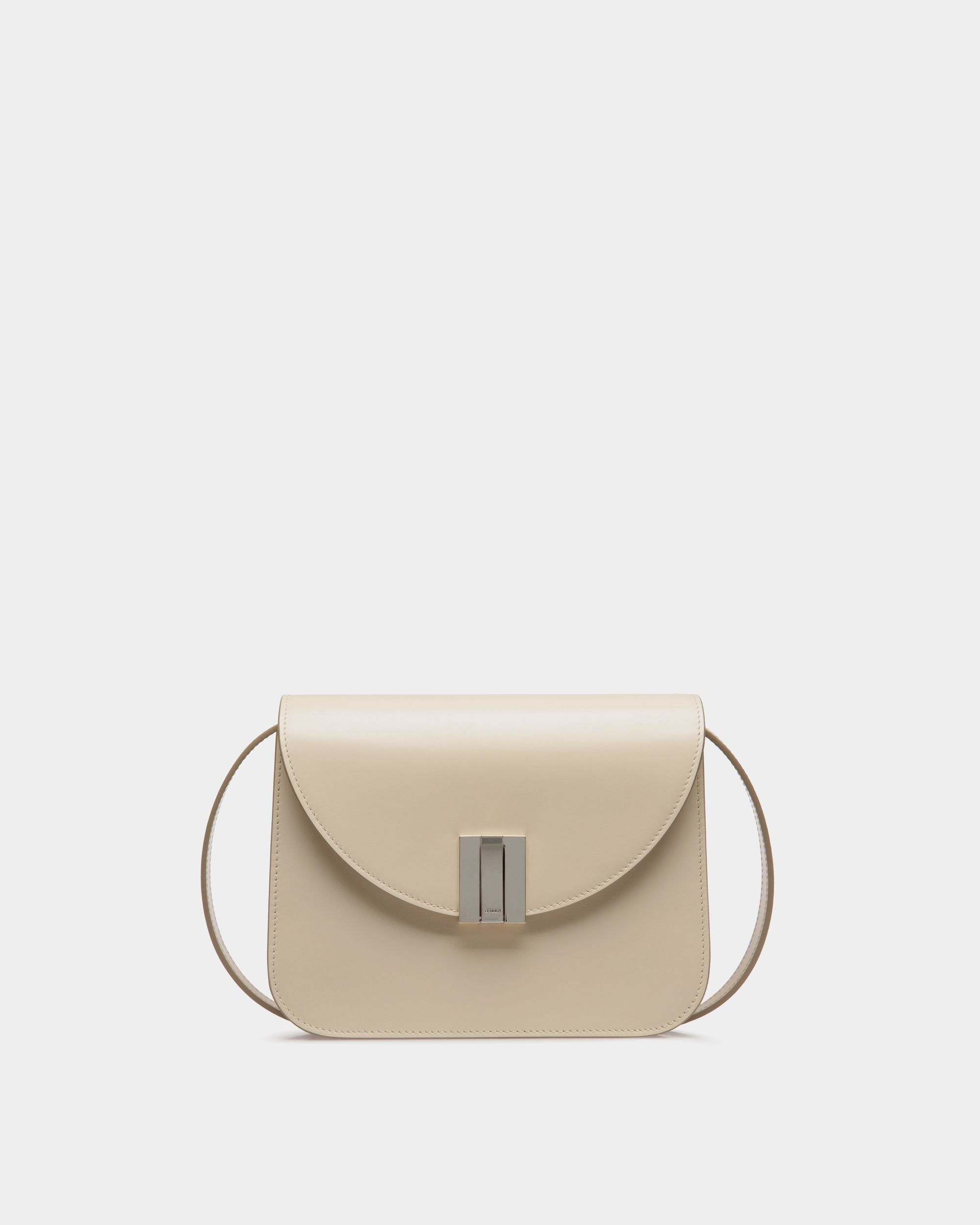 Ollam Crossbody Bag in White Leather - Women's - Bally - 01